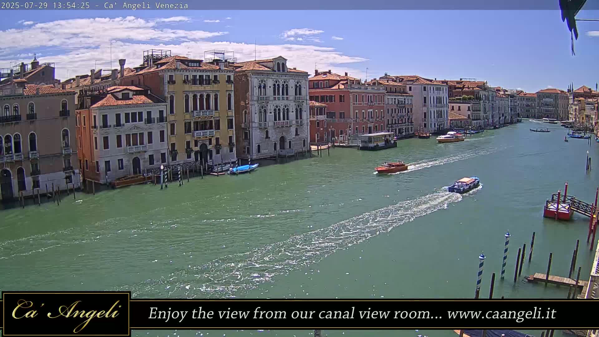 Grand Canal in Venezia Panaromic Live Cam - Venice, Veneto, Italy