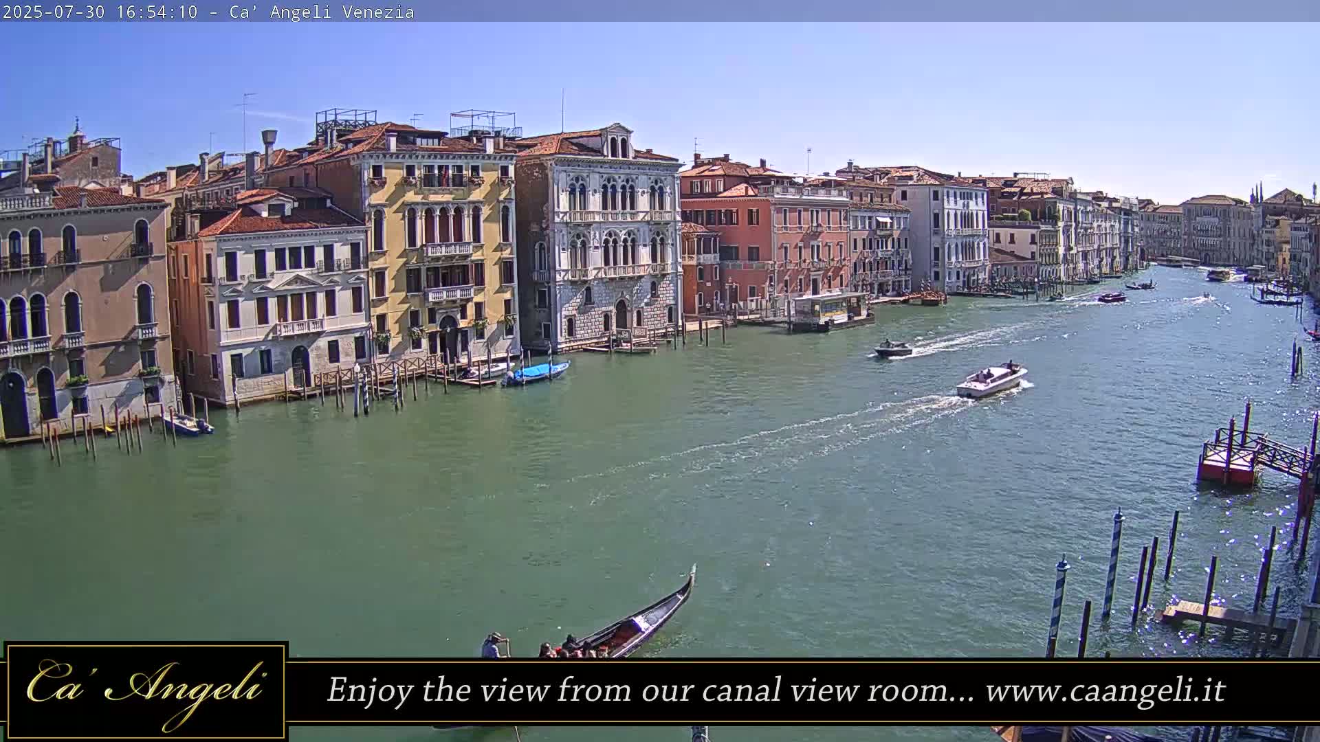 Grand Canal in Venezia Panaromic Live Cam - Venice, Veneto, Italy