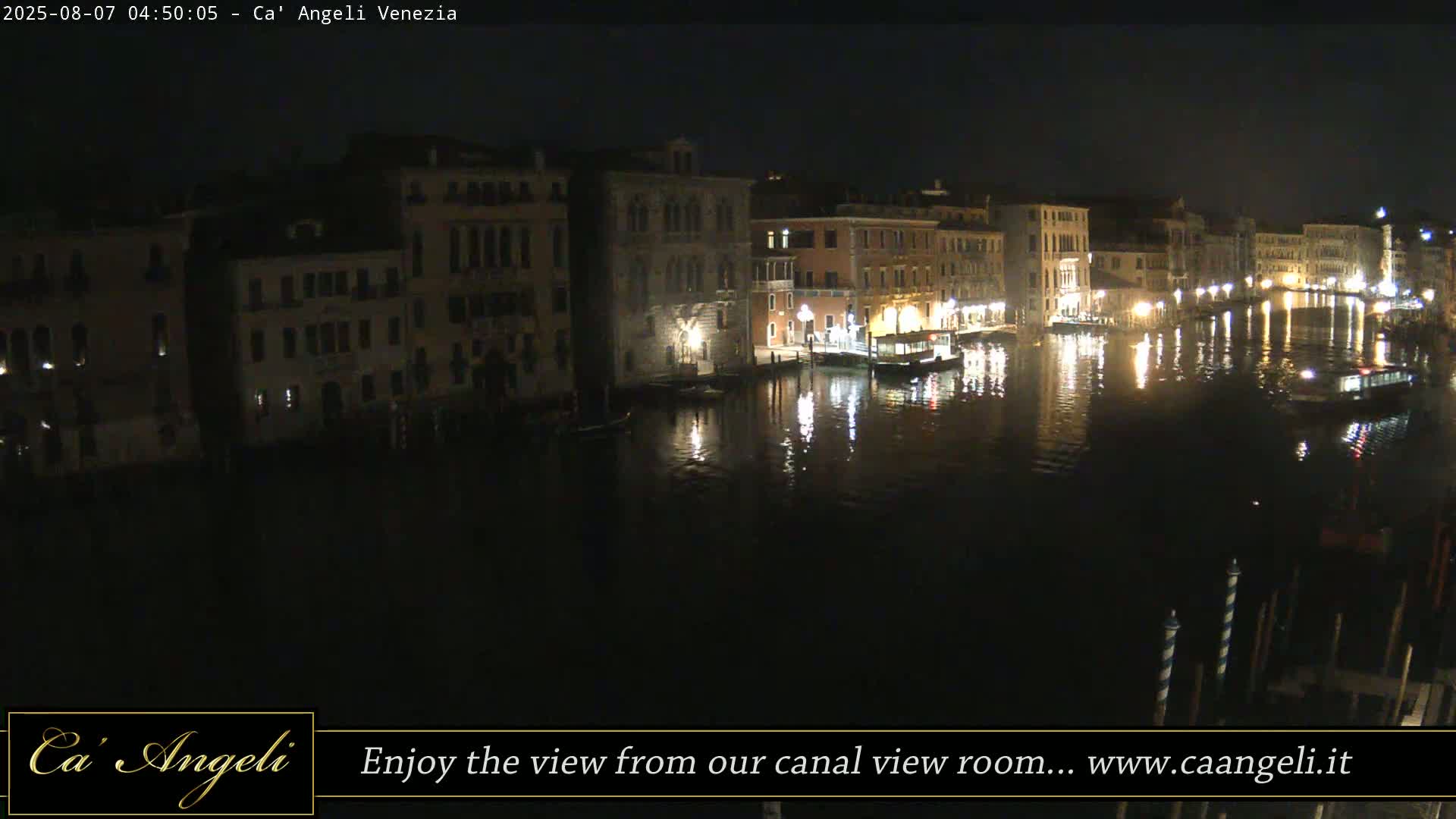 Grand Canal in Venezia Panaromic Live Cam - Venice, Veneto, Italy