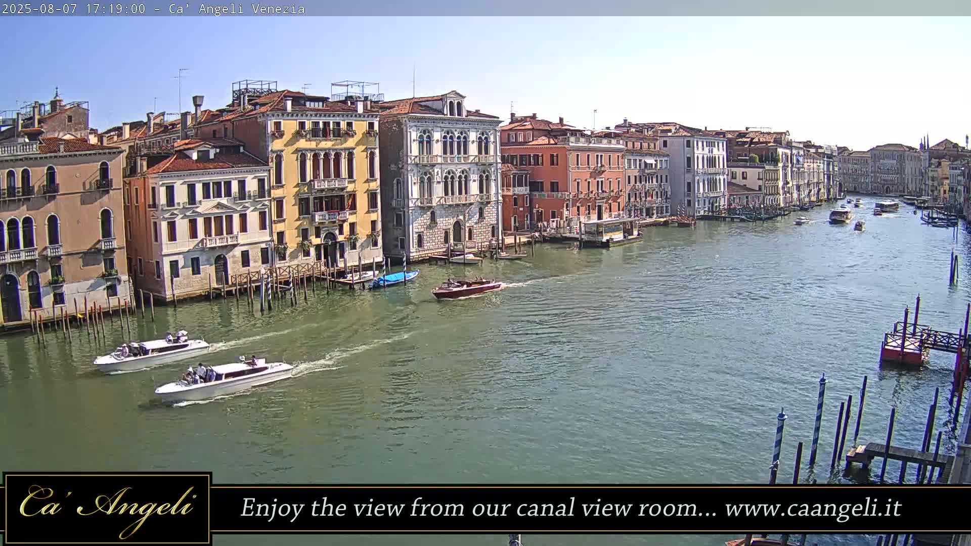 Grand Canal in Venezia Panaromic Live Cam - Venice, Veneto, Italy