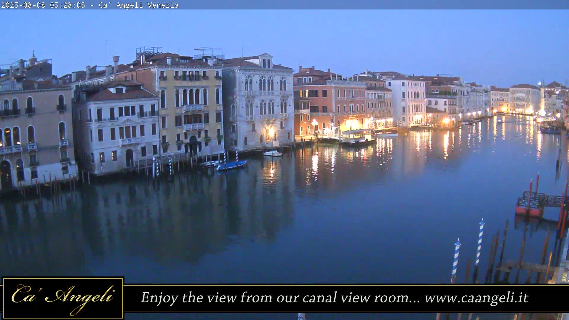 Grand Canal in Venezia Panaromic Live Cam - Venice, Veneto, Italy