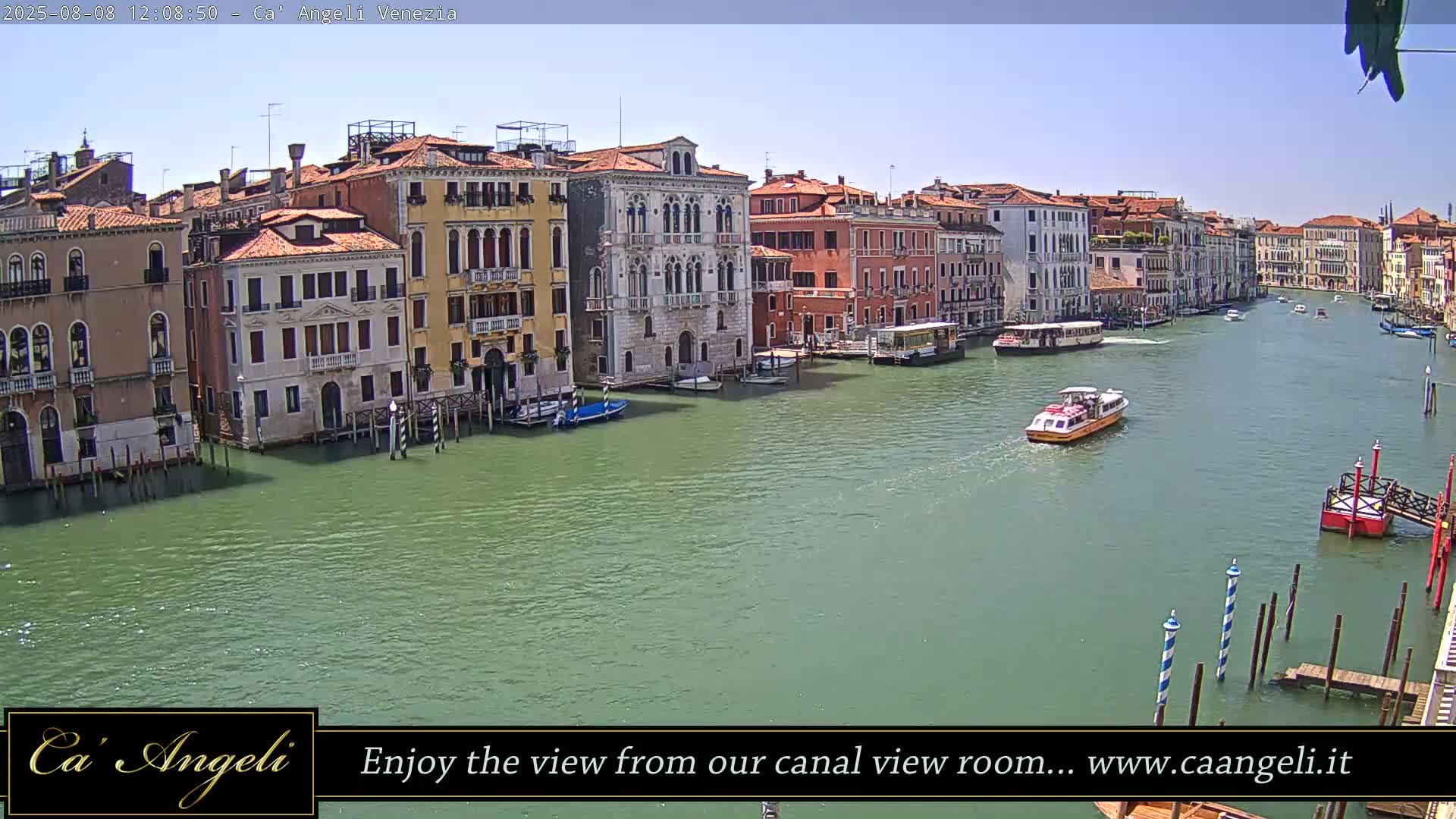 Grand Canal in Venezia Panaromic Live Cam - Venice, Veneto, Italy