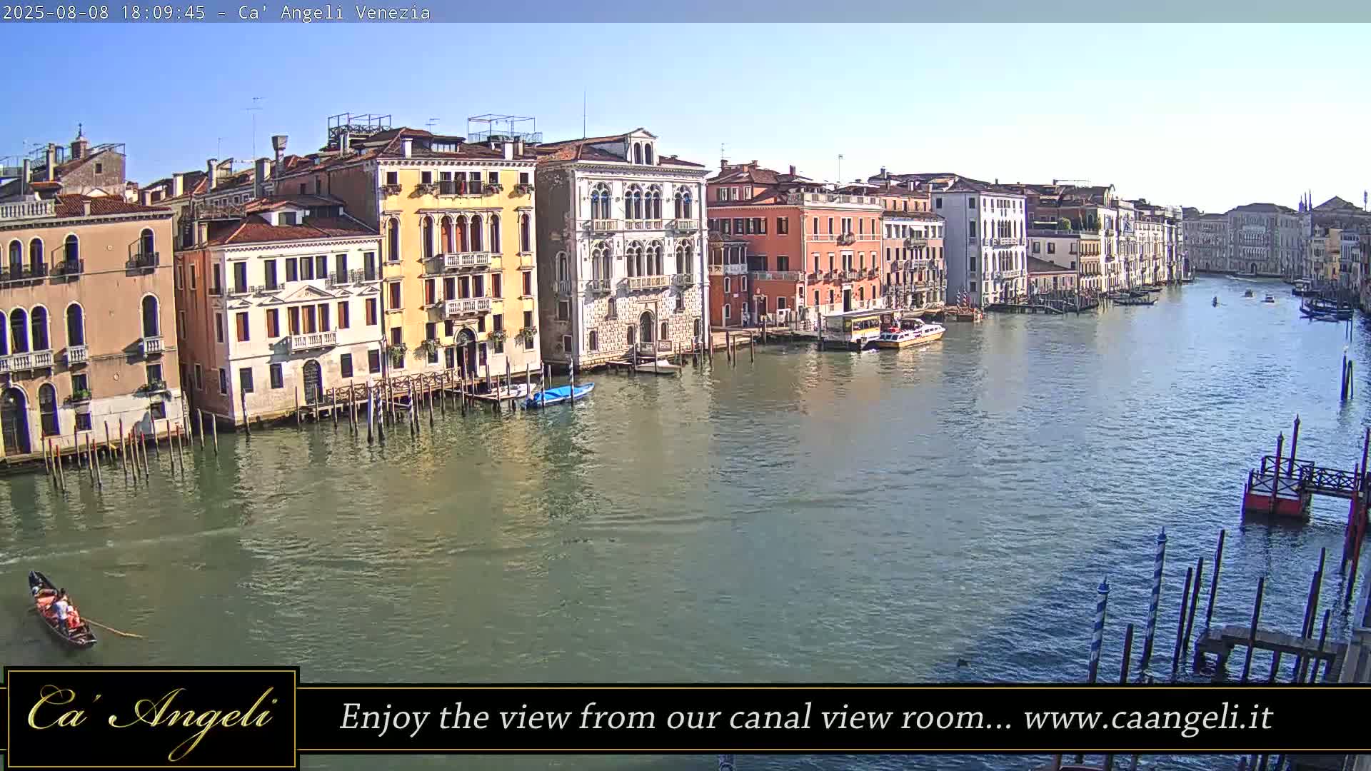 Grand Canal in Venezia Panaromic Live Cam - Venice, Veneto, Italy