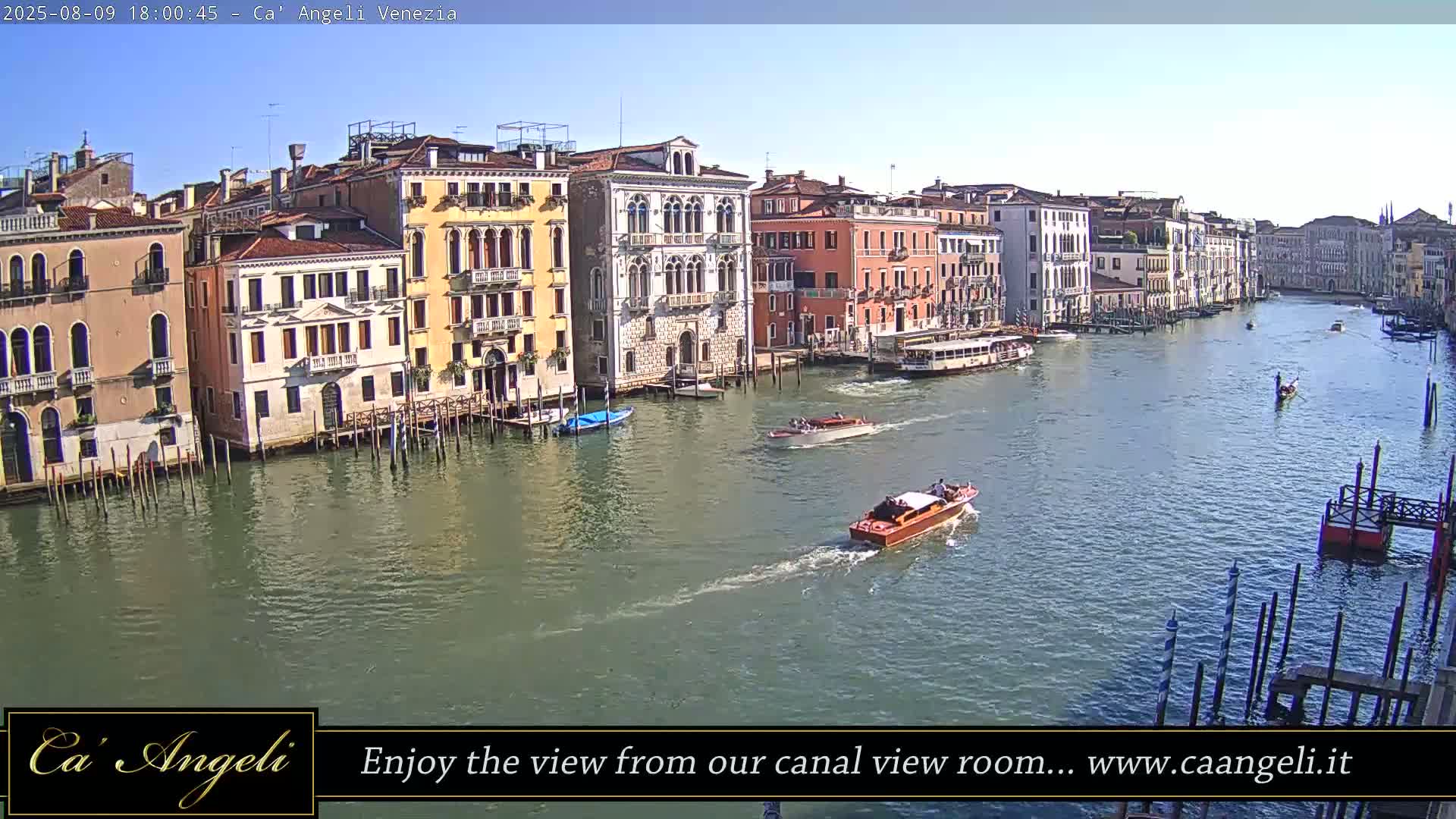 Grand Canal in Venezia Panaromic Live Cam - Venice, Veneto, Italy