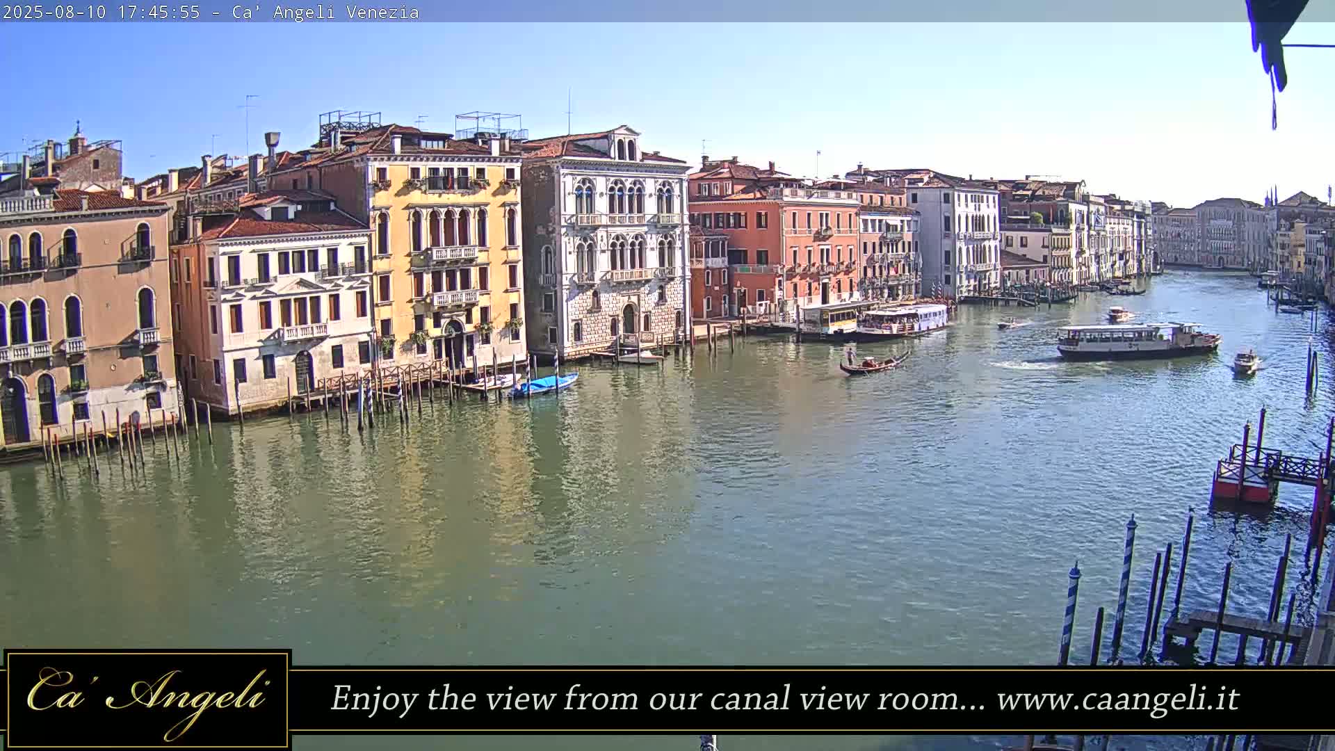 Grand Canal in Venezia Panaromic Live Cam - Venice, Veneto, Italy