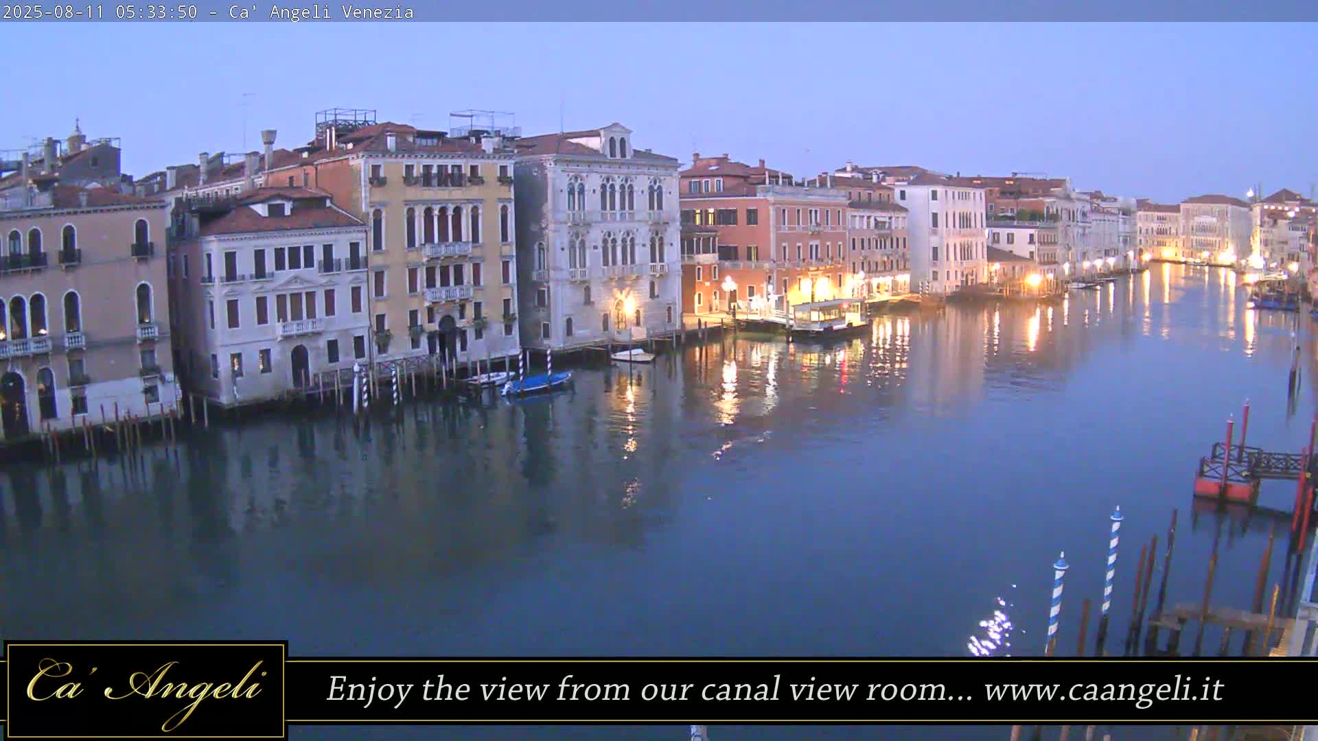 Grand Canal in Venezia Panaromic Live Cam - Venice, Veneto, Italy