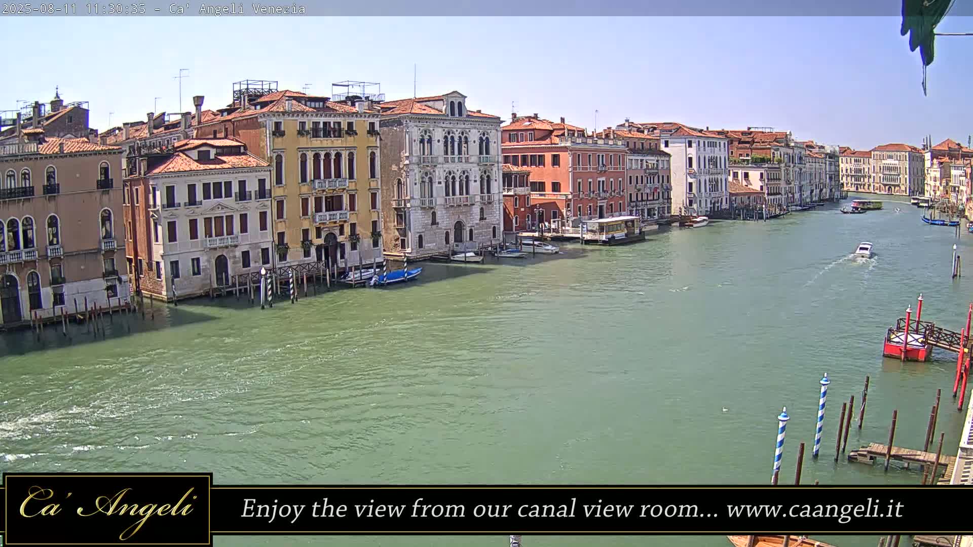 Grand Canal in Venezia Panaromic Live Cam - Venice, Veneto, Italy