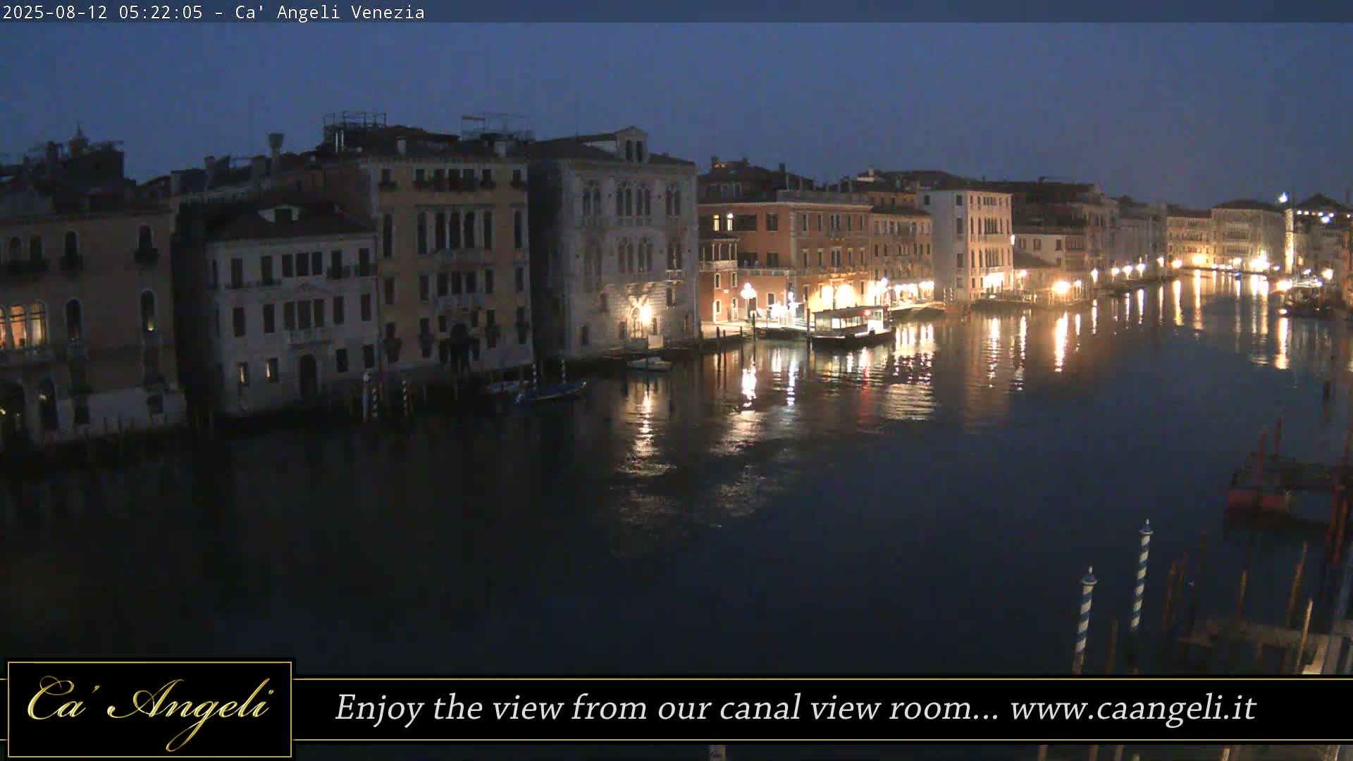 Grand Canal in Venezia Panaromic Live Cam - Venice, Veneto, Italy