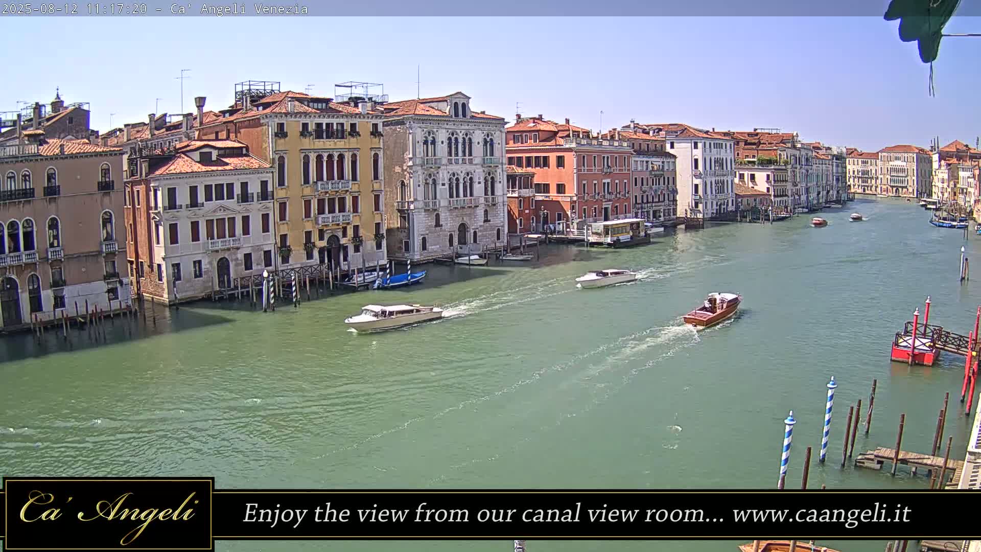 Grand Canal in Venezia Panaromic Live Cam - Venice, Veneto, Italy