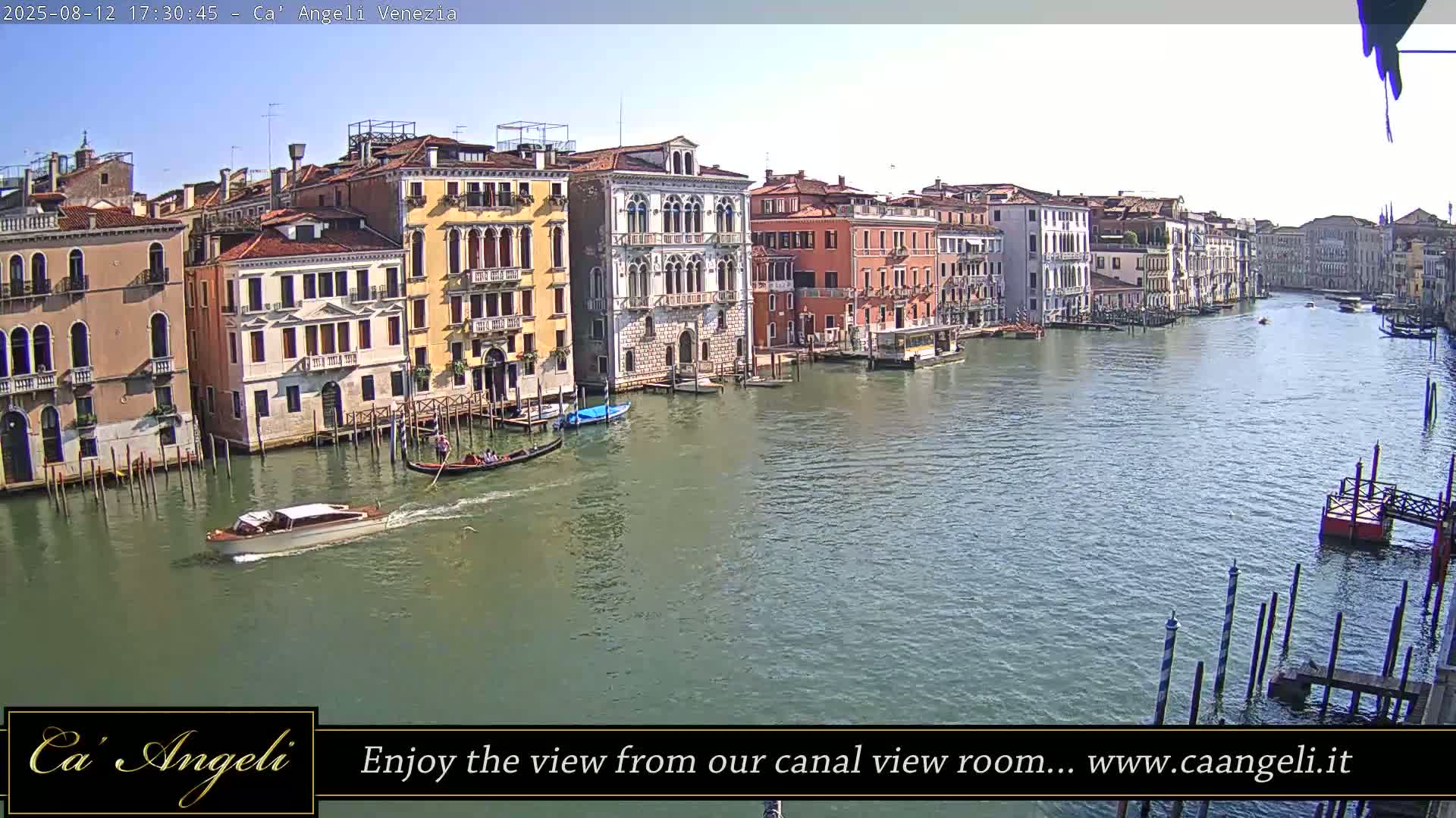 Grand Canal in Venezia Panaromic Live Cam - Venice, Veneto, Italy