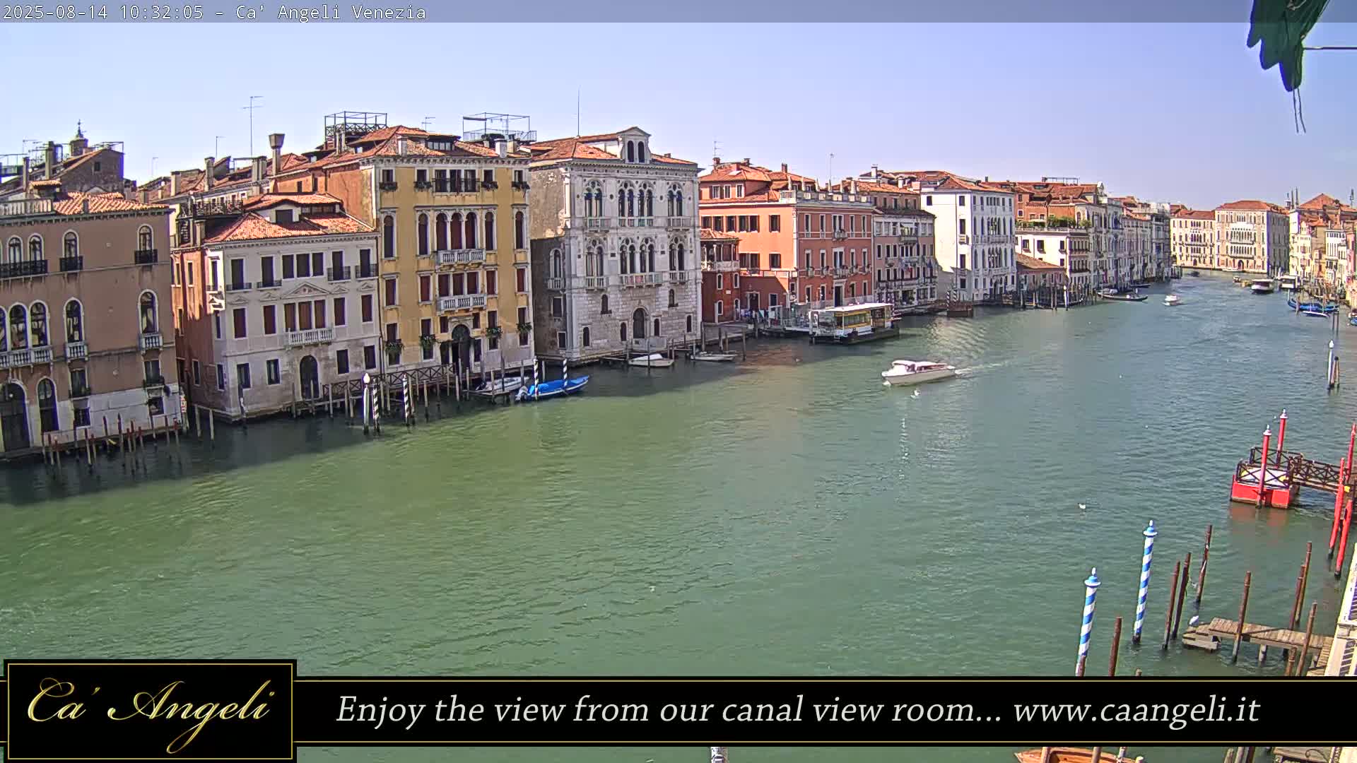 Grand Canal in Venezia Panaromic Live Cam - Venice, Veneto, Italy