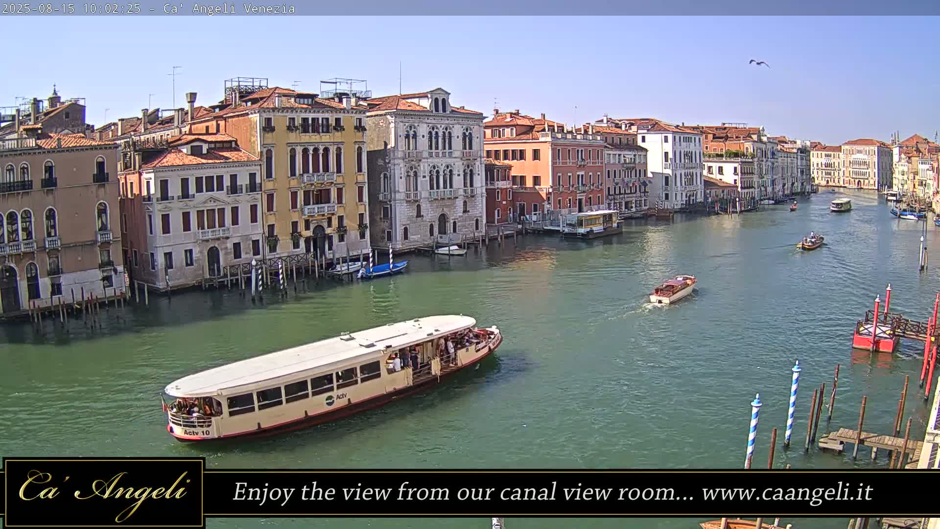 Grand Canal in Venezia Panaromic Live Cam - Venice, Veneto, Italy