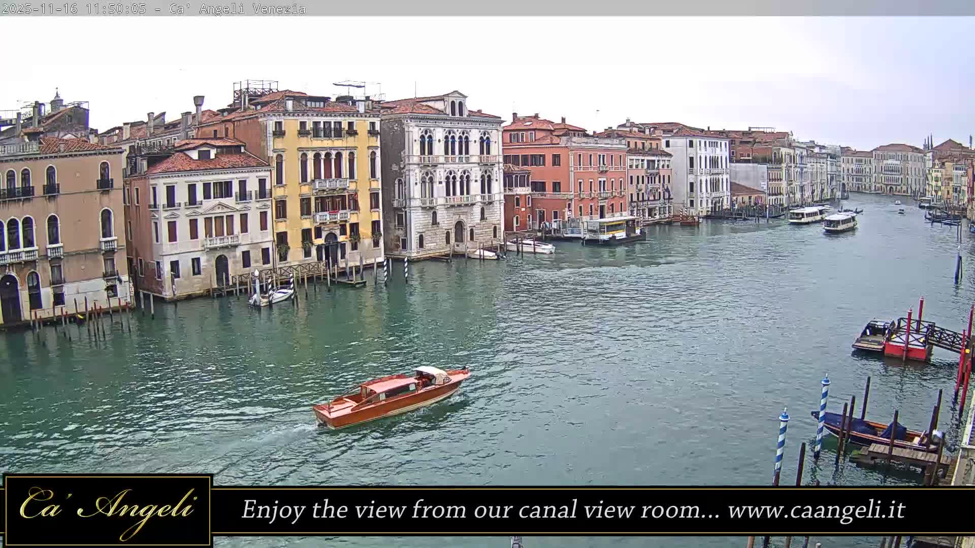 Grand Canal in Venezia Panaromic Live Cam - Venice, Veneto, Italy