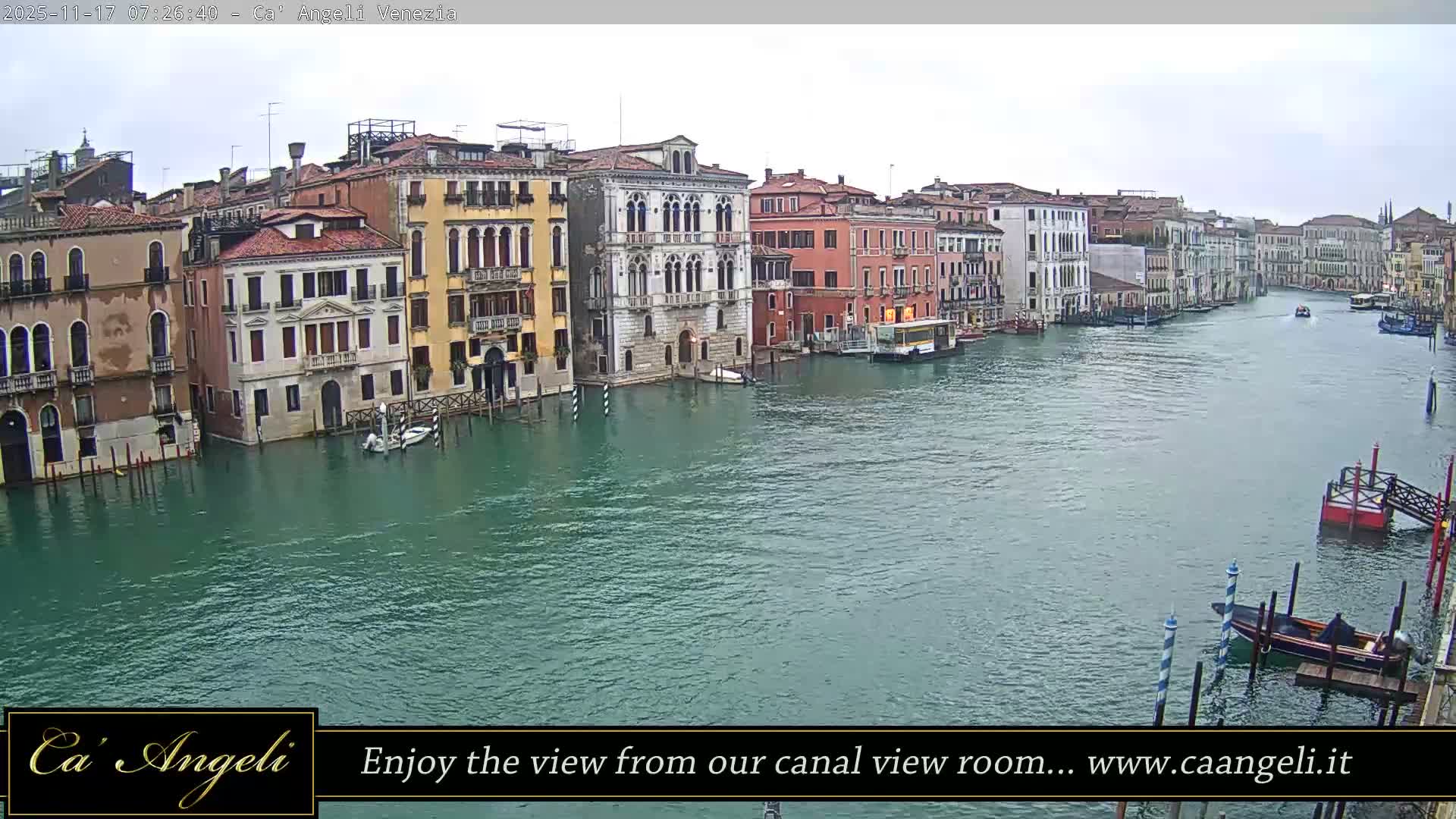Grand Canal in Venezia Panaromic Live Cam - Venice, Veneto, Italy