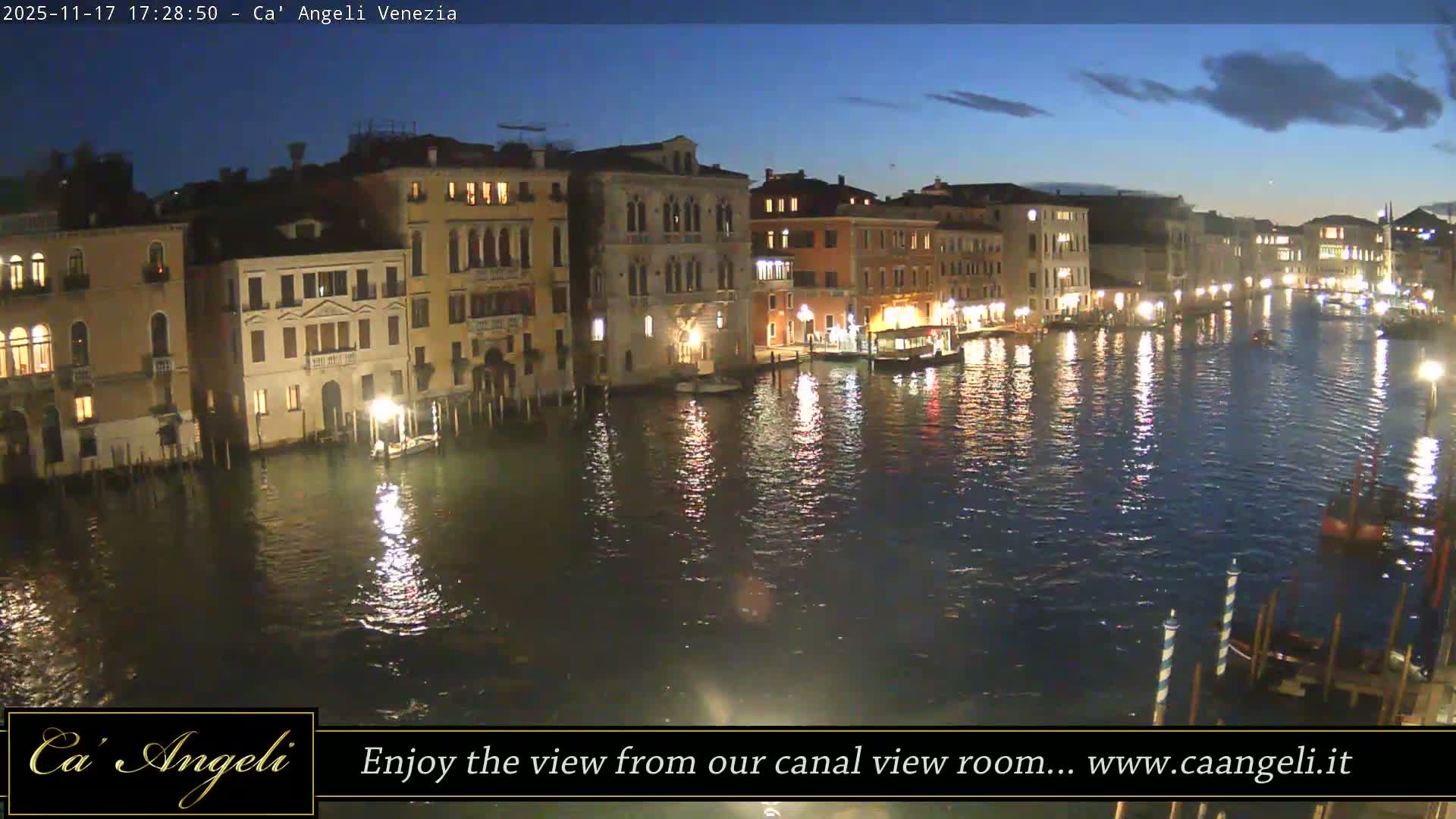 Grand Canal in Venezia Panaromic Live Cam - Venice, Veneto, Italy
