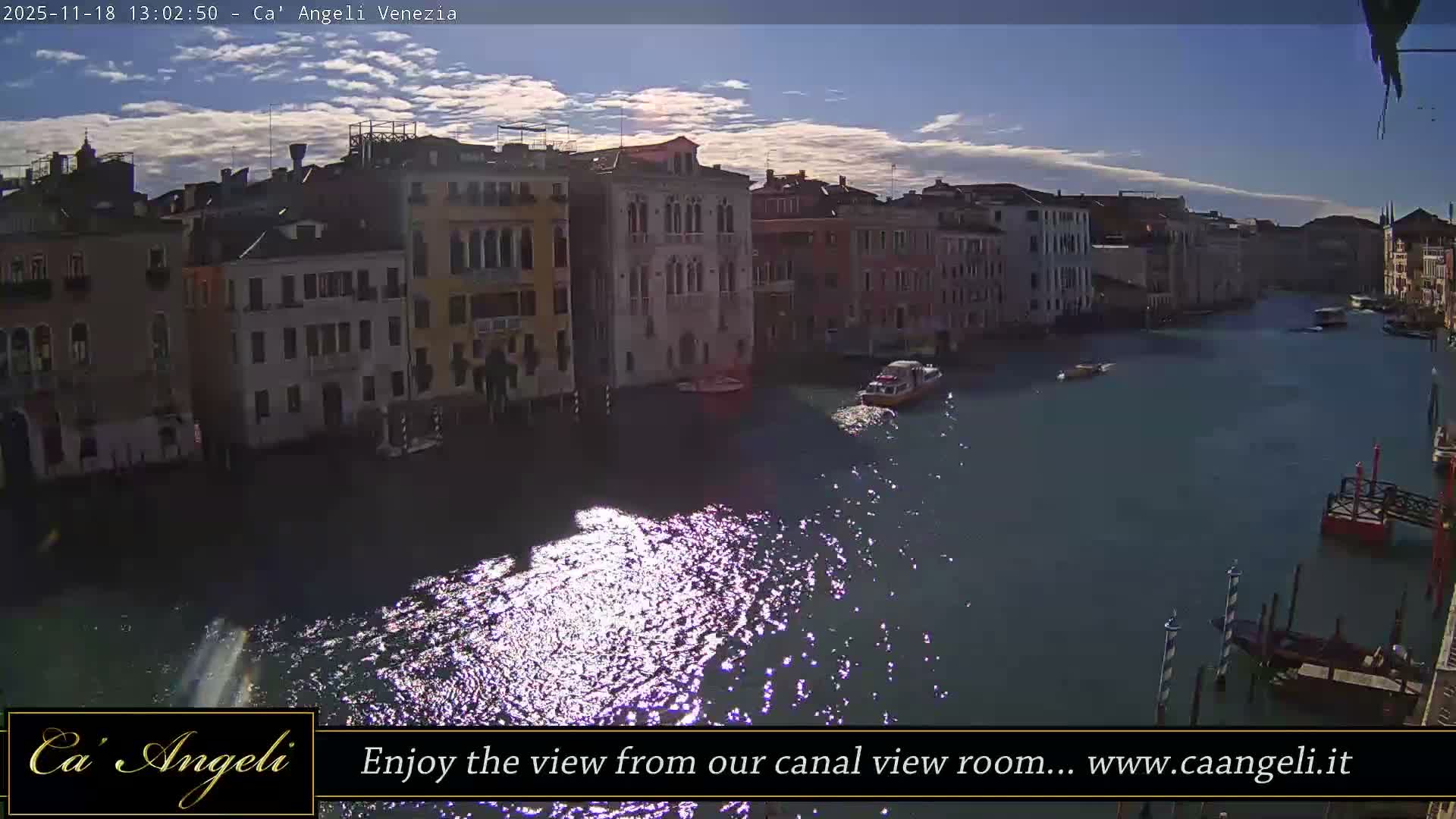 Grand Canal in Venezia Panaromic Live Cam - Venice, Veneto, Italy