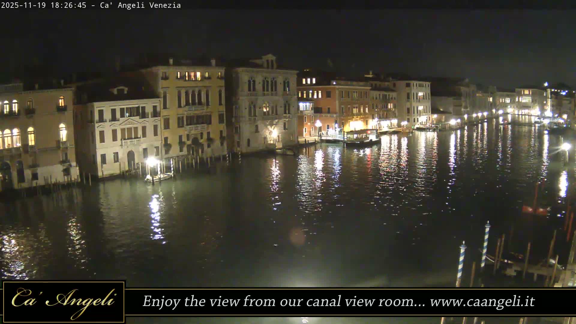 Grand Canal in Venezia Panaromic Live Cam - Venice, Veneto, Italy