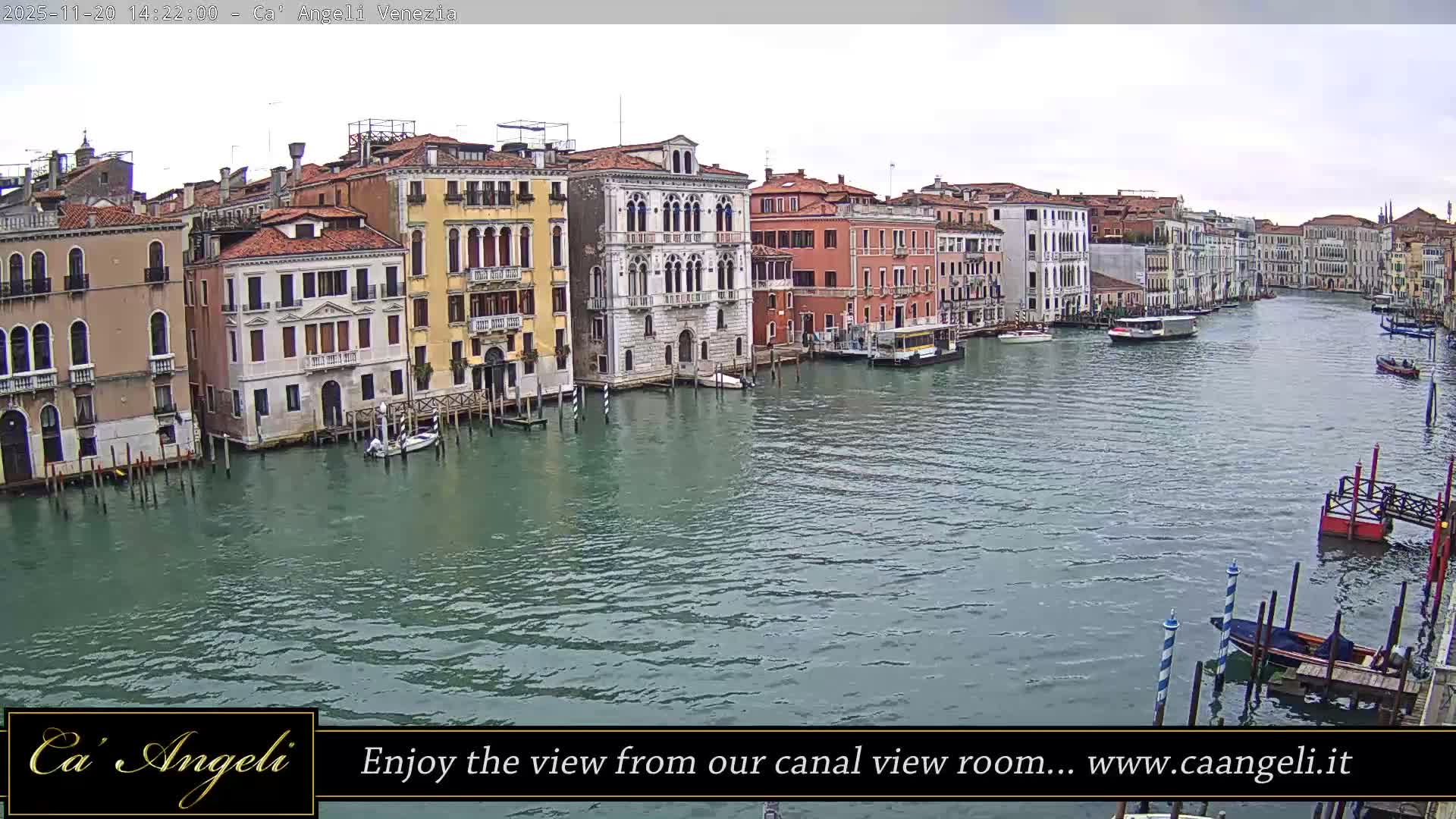Grand Canal in Venezia Panaromic Live Cam - Venice, Veneto, Italy