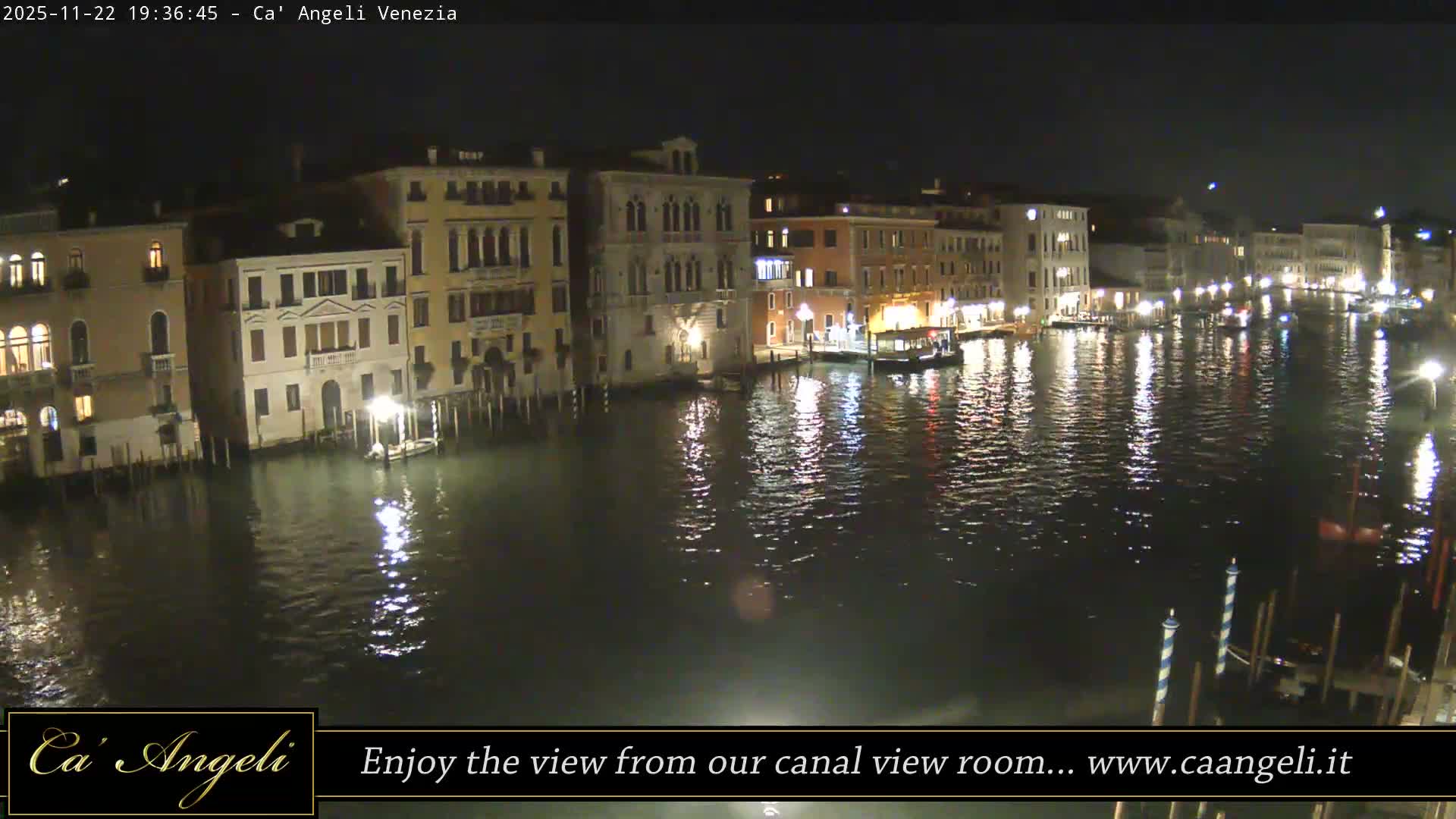 Grand Canal in Venezia Panaromic Live Cam - Venice, Veneto, Italy
