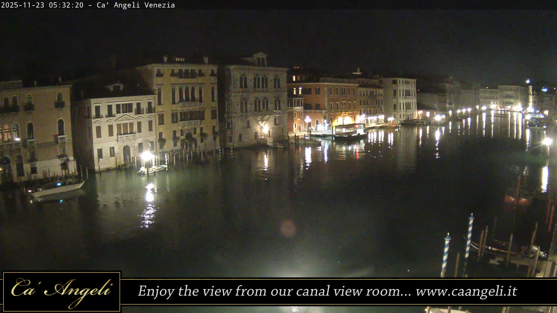 Grand Canal in Venezia Panaromic Live Cam - Venice, Veneto, Italy