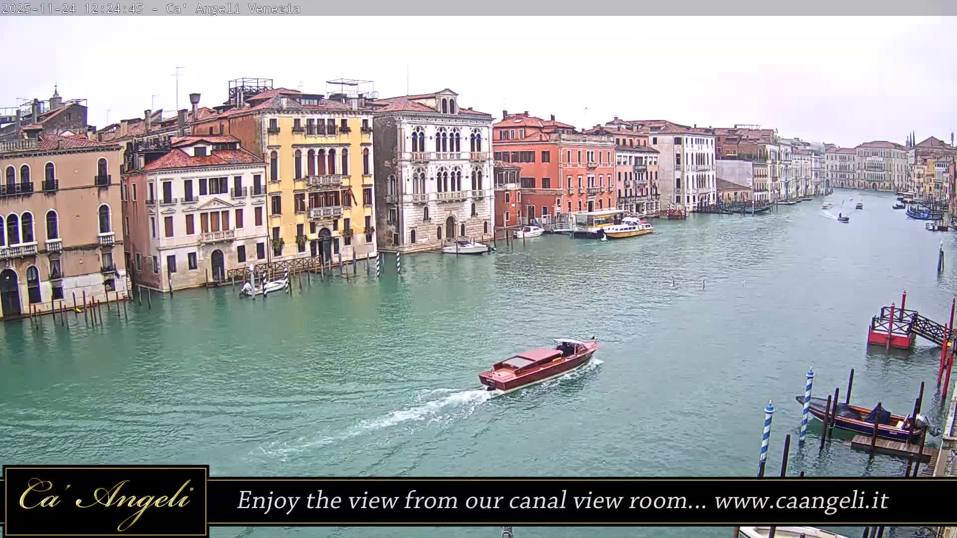 Grand Canal in Venezia Panaromic Live Cam - Venice, Veneto, Italy