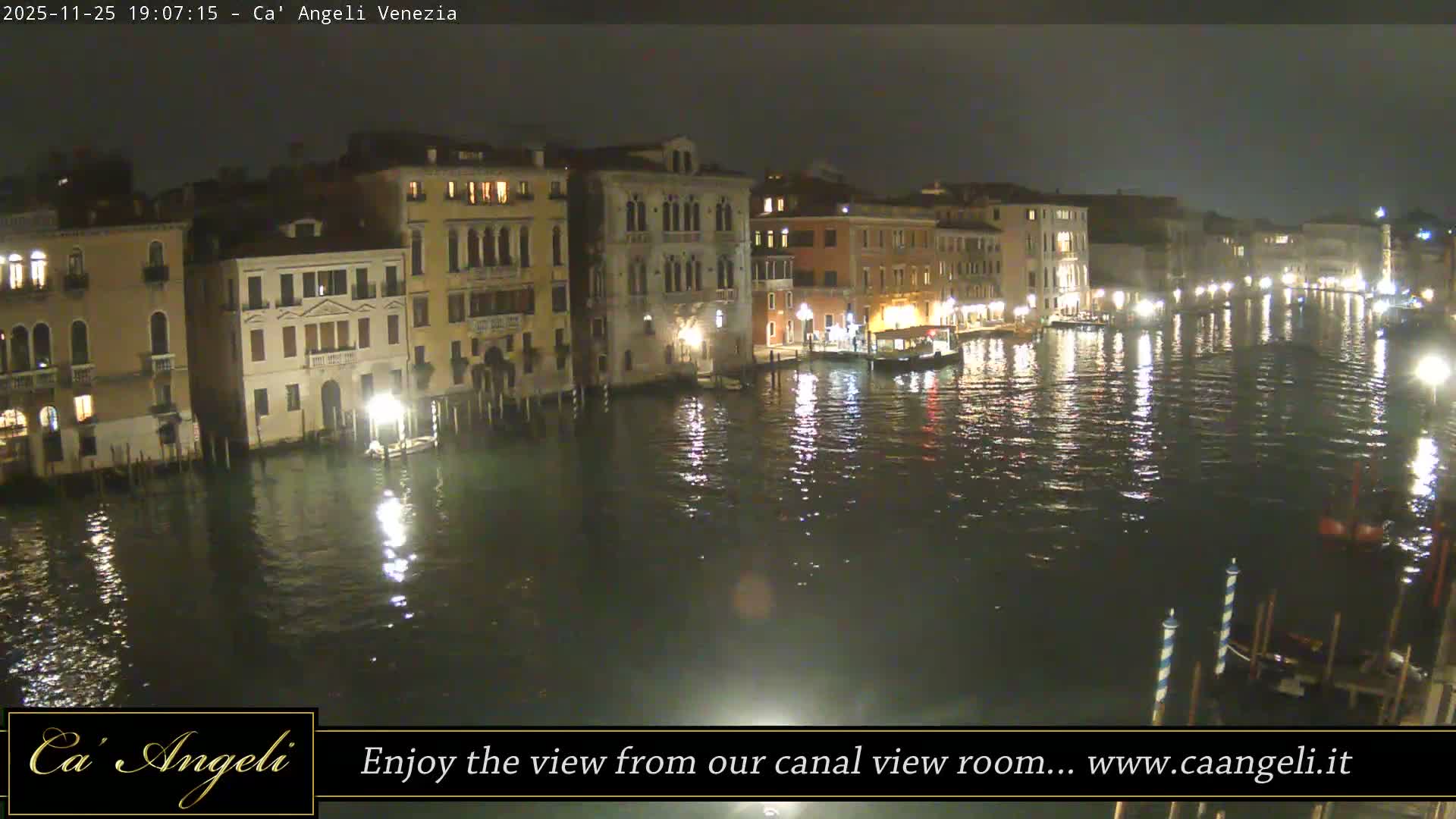 Grand Canal in Venezia Panaromic Live Cam - Venice, Veneto, Italy