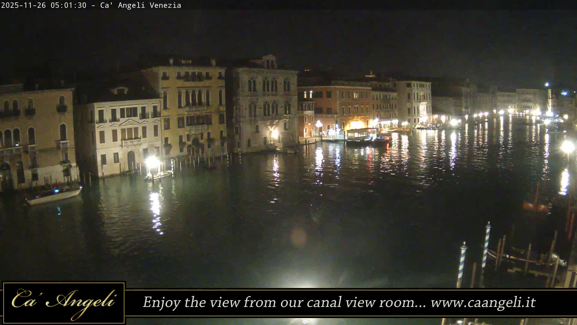 Grand Canal in Venezia Panaromic Live Cam - Venice, Veneto, Italy