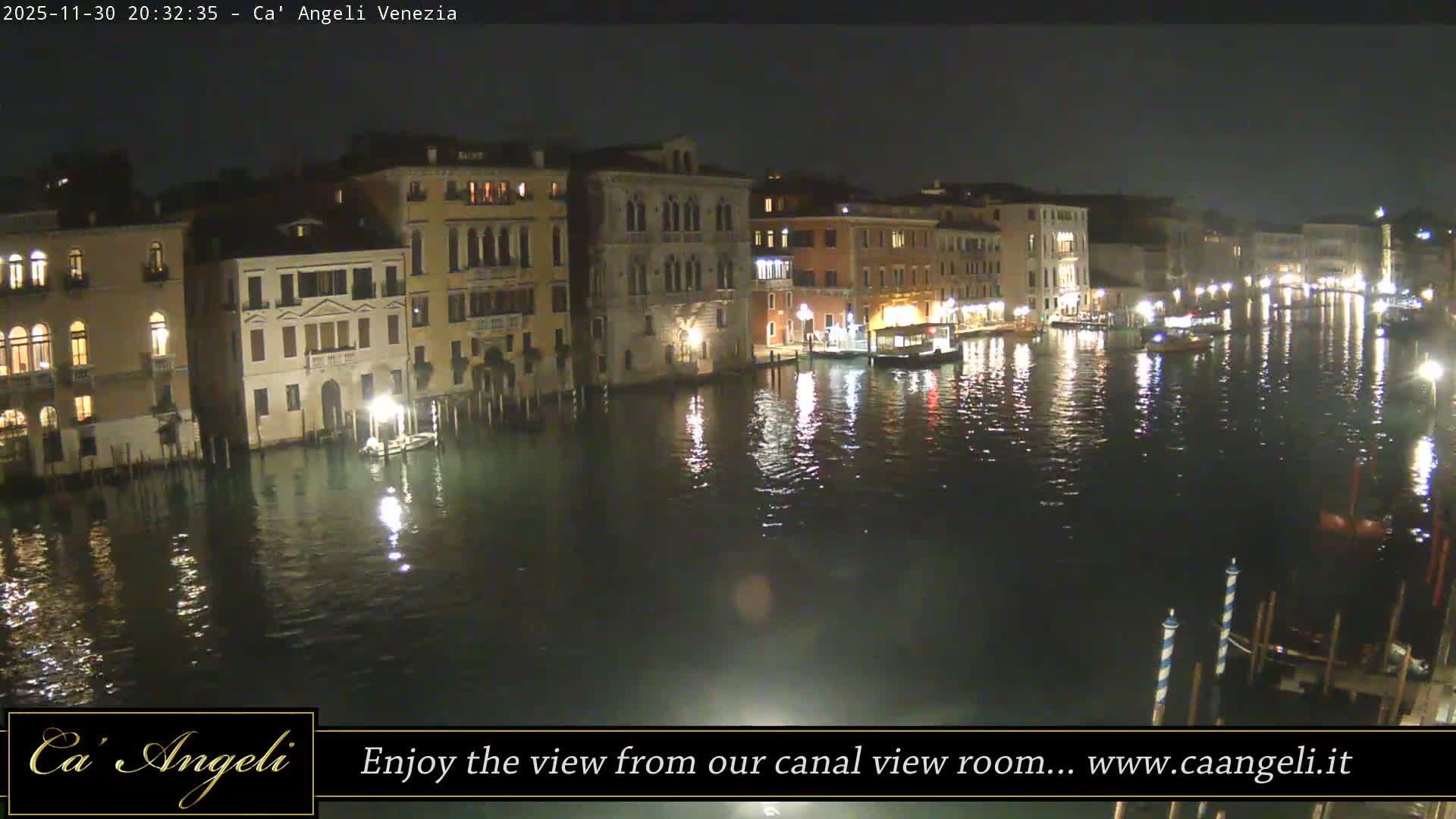 Grand Canal in Venezia Panaromic Live Cam - Venice, Veneto, Italy