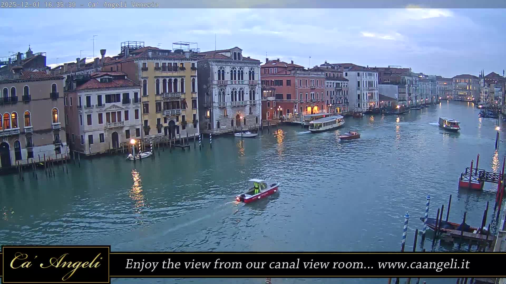 Grand Canal in Venezia Panaromic Live Cam - Venice, Veneto, Italy