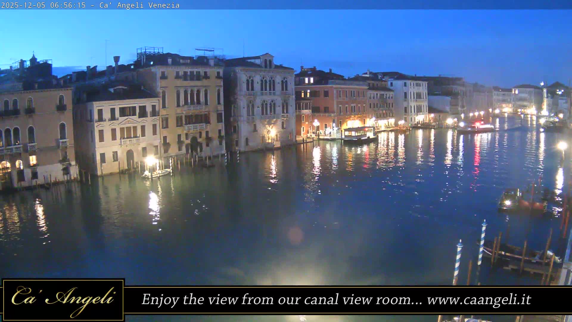 Grand Canal in Venezia Panaromic Live Cam - Venice, Veneto, Italy