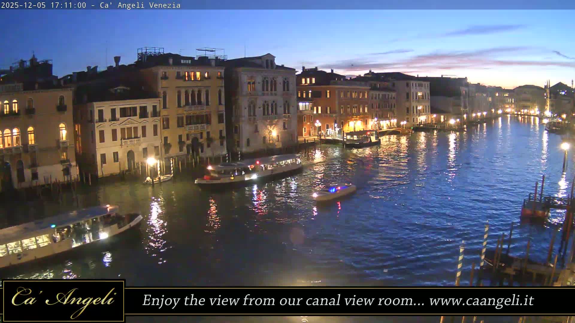 Grand Canal in Venezia Panaromic Live Cam - Venice, Veneto, Italy