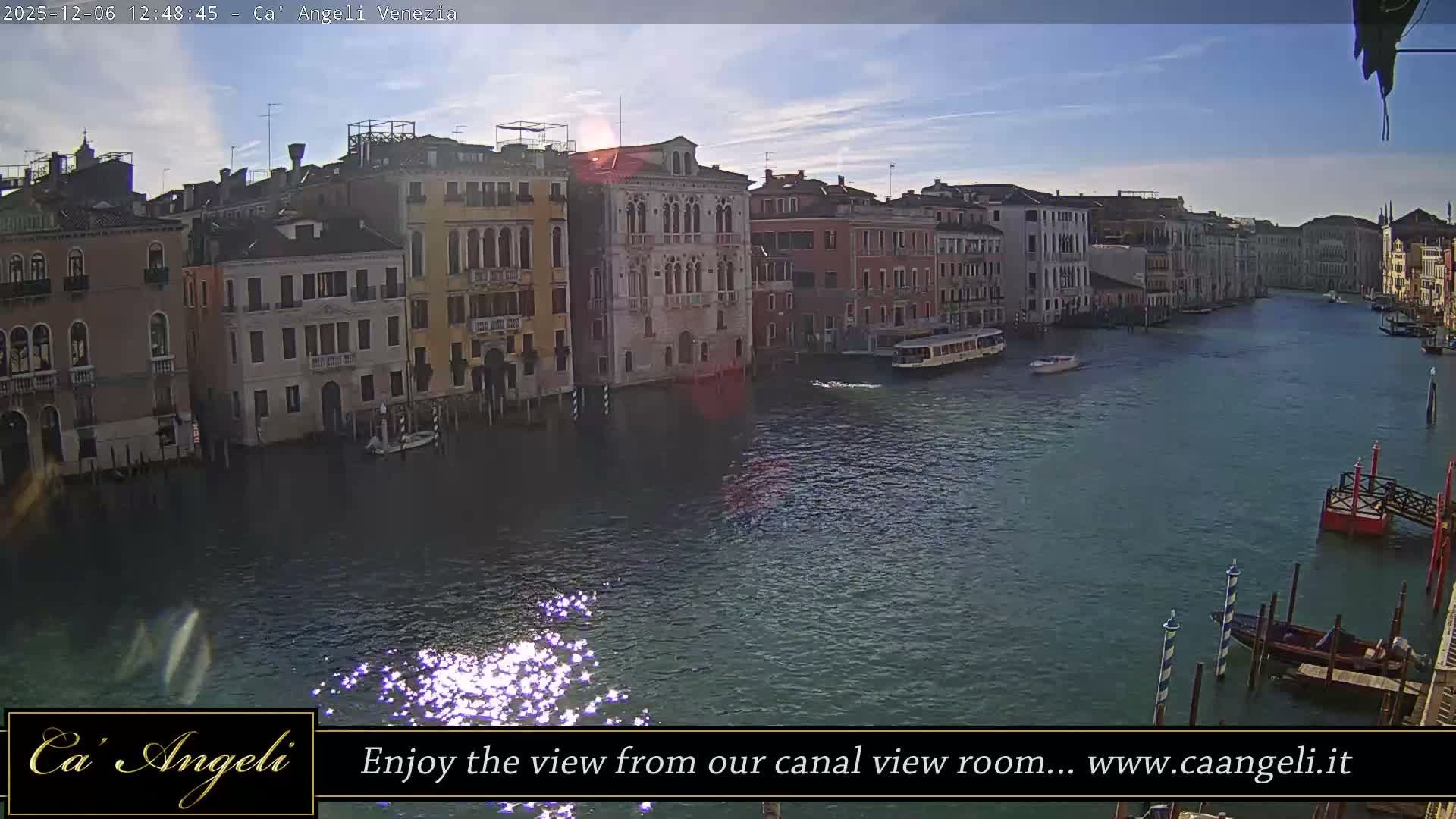 Grand Canal in Venezia Panaromic Live Cam - Venice, Veneto, Italy