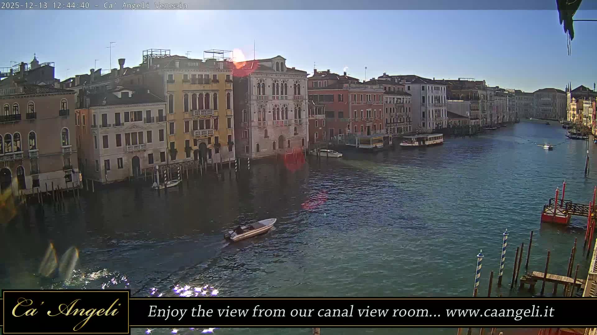 Grand Canal in Venezia Panaromic Live Cam - Venice, Veneto, Italy