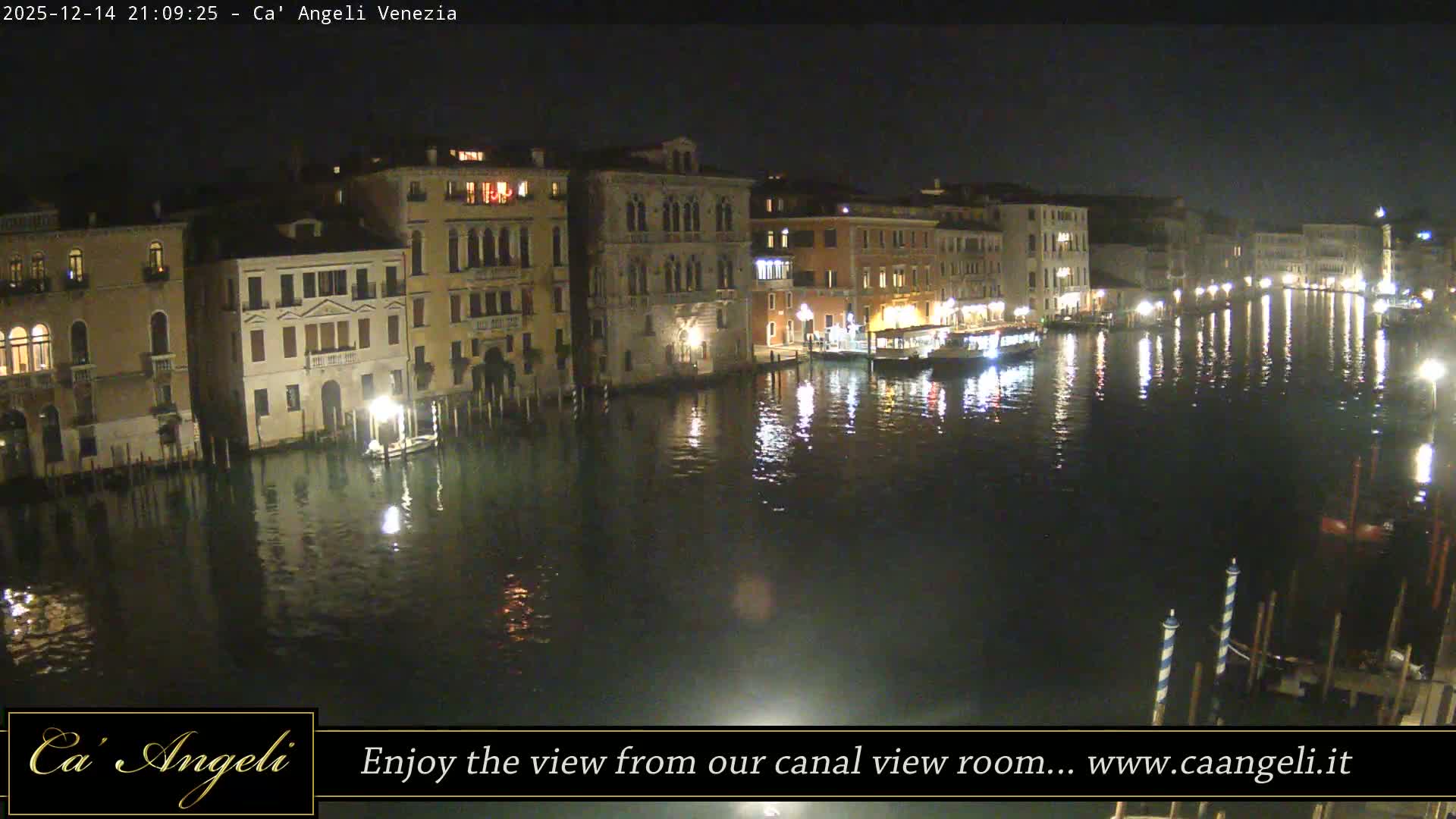 A busy Venetian canal, lined with colorful historic buildings, is traversed by numerous boats under a bright, overcast sky.