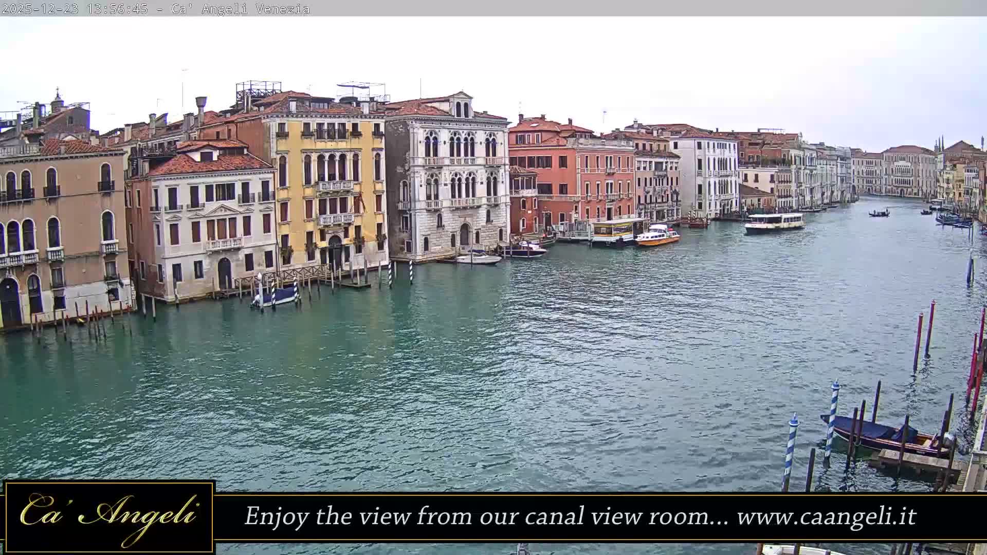 Grand Canal in Venezia Panaromic Live Cam - Venice, Veneto, Italy