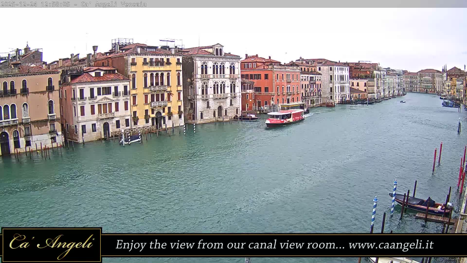 Grand Canal in Venezia Panaromic Live Cam - Venice, Veneto, Italy