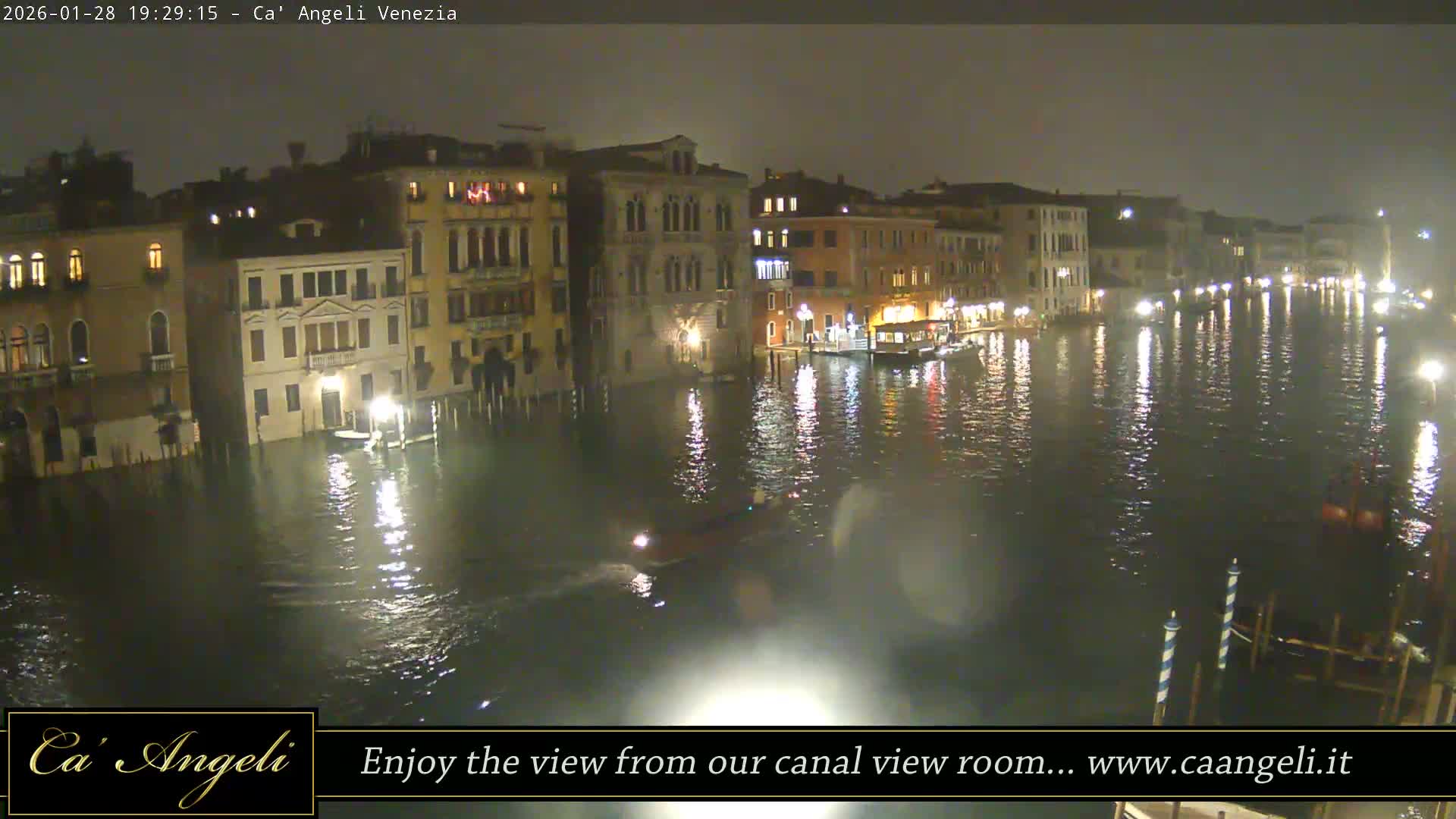 Grand Canal in Venezia Panaromic Live Cam - Venice, Veneto, Italy