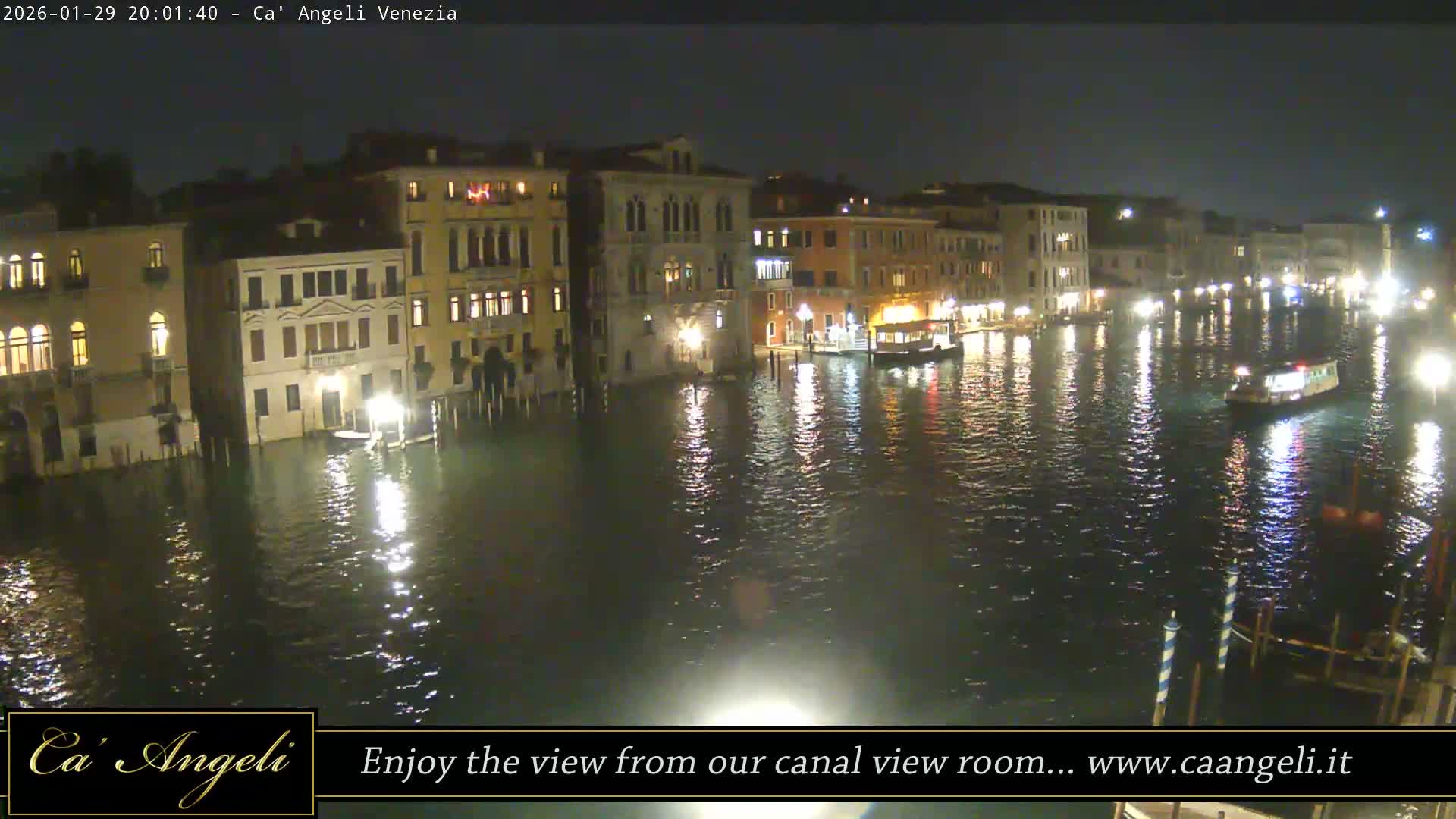 Grand Canal in Venezia Panaromic Live Cam - Venice, Veneto, Italy