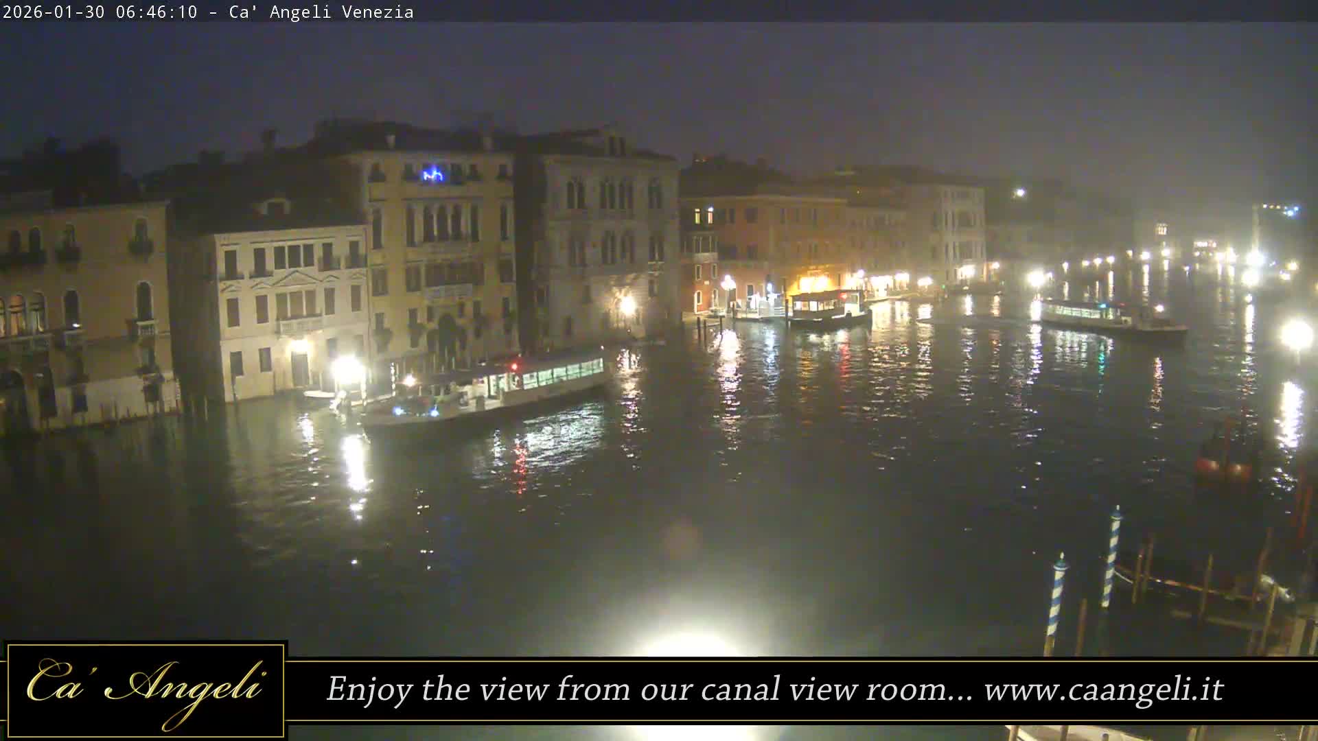 Grand Canal in Venezia Panaromic Live Cam - Venice, Veneto, Italy