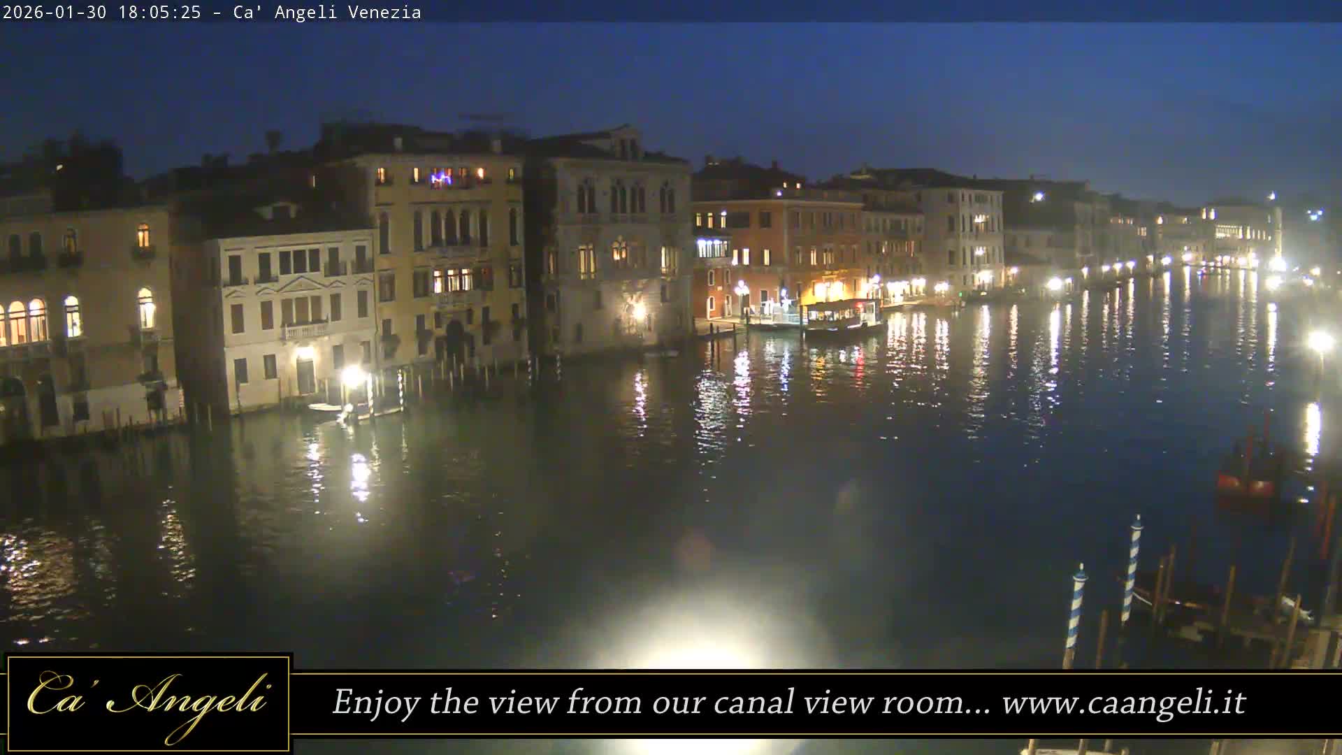 Grand Canal in Venezia Panaromic Live Cam - Venice, Veneto, Italy