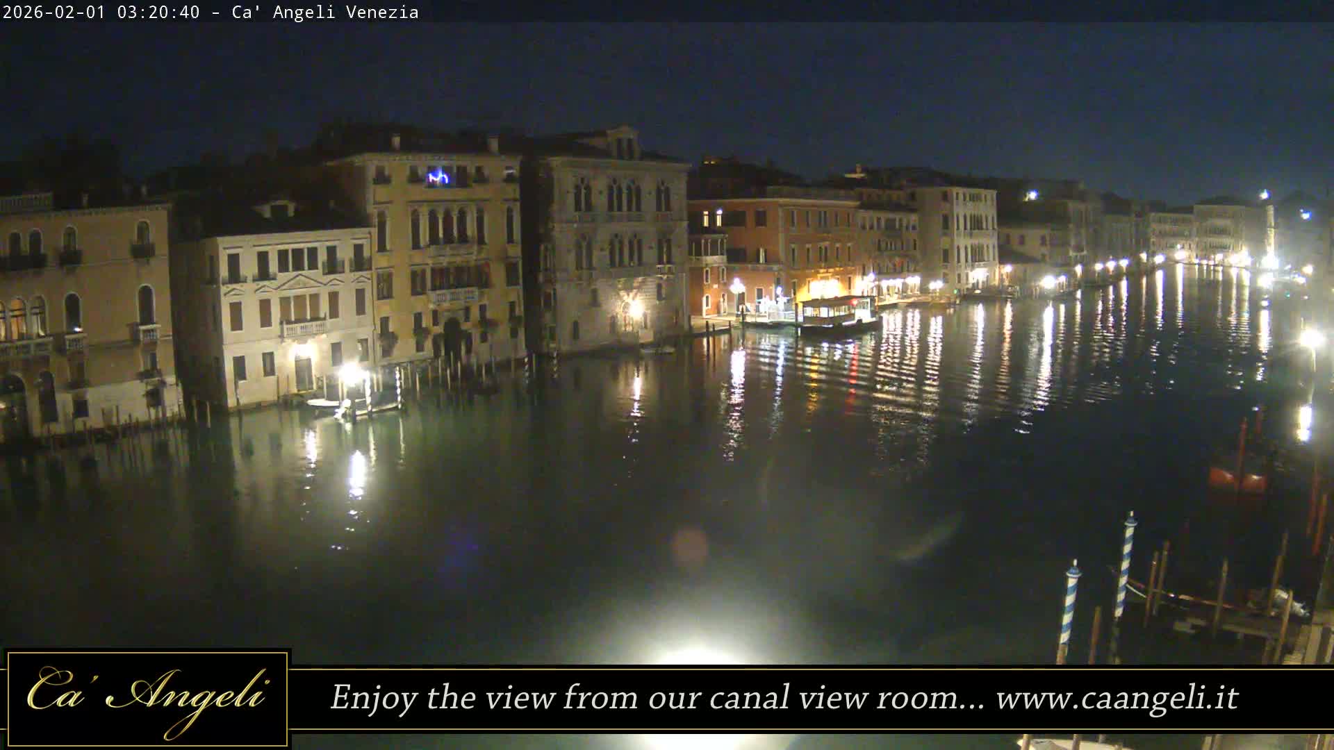 Grand Canal in Venezia Panaromic Live Cam - Venice, Veneto, Italy