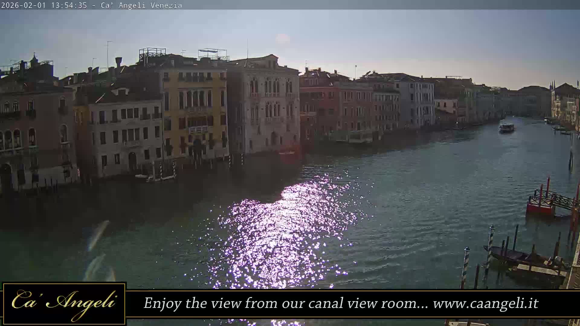 Grand Canal in Venezia Panaromic Live Cam - Venice, Veneto, Italy