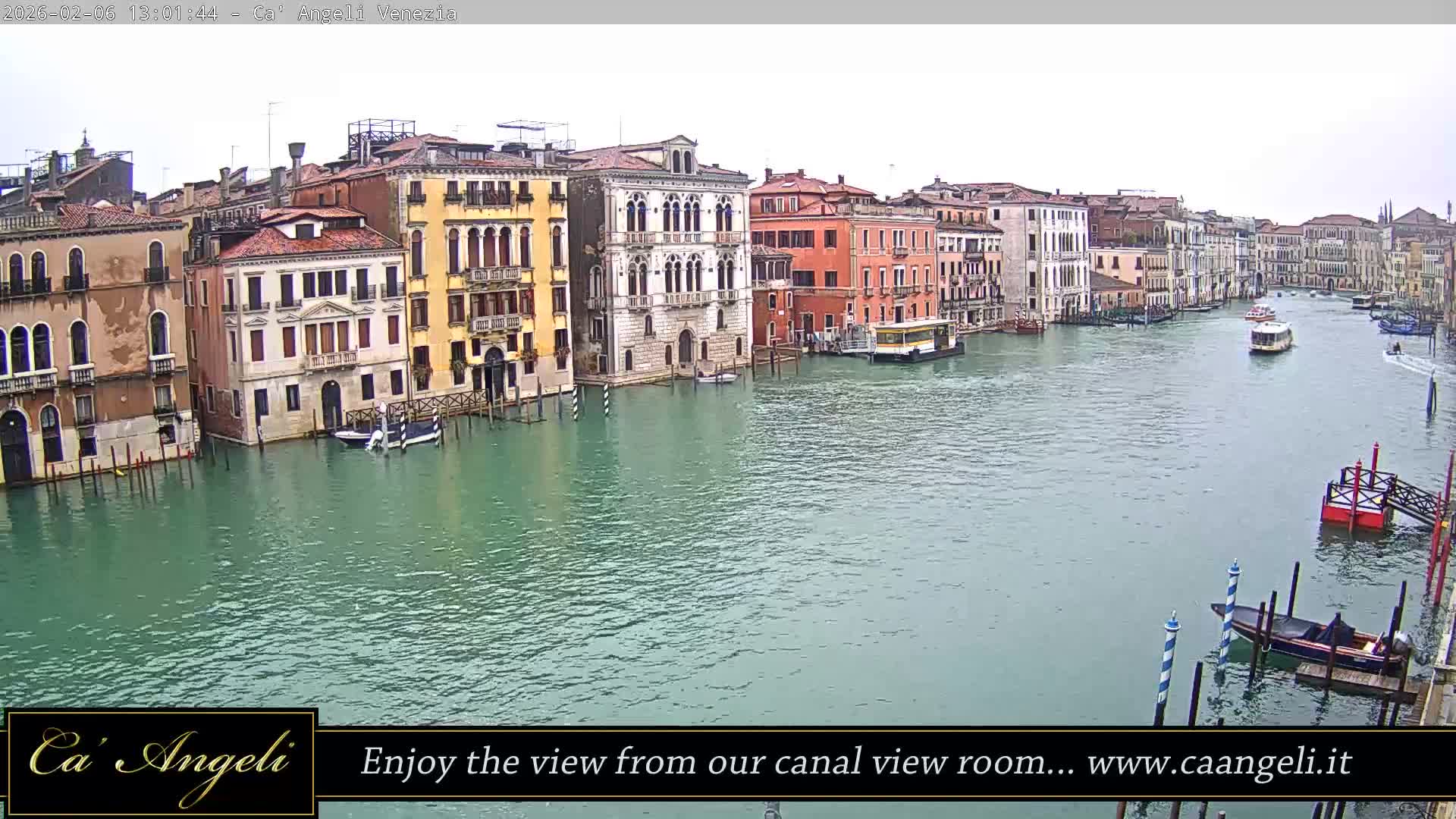 Grand Canal in Venezia Panaromic Live Cam - Venice, Veneto, Italy