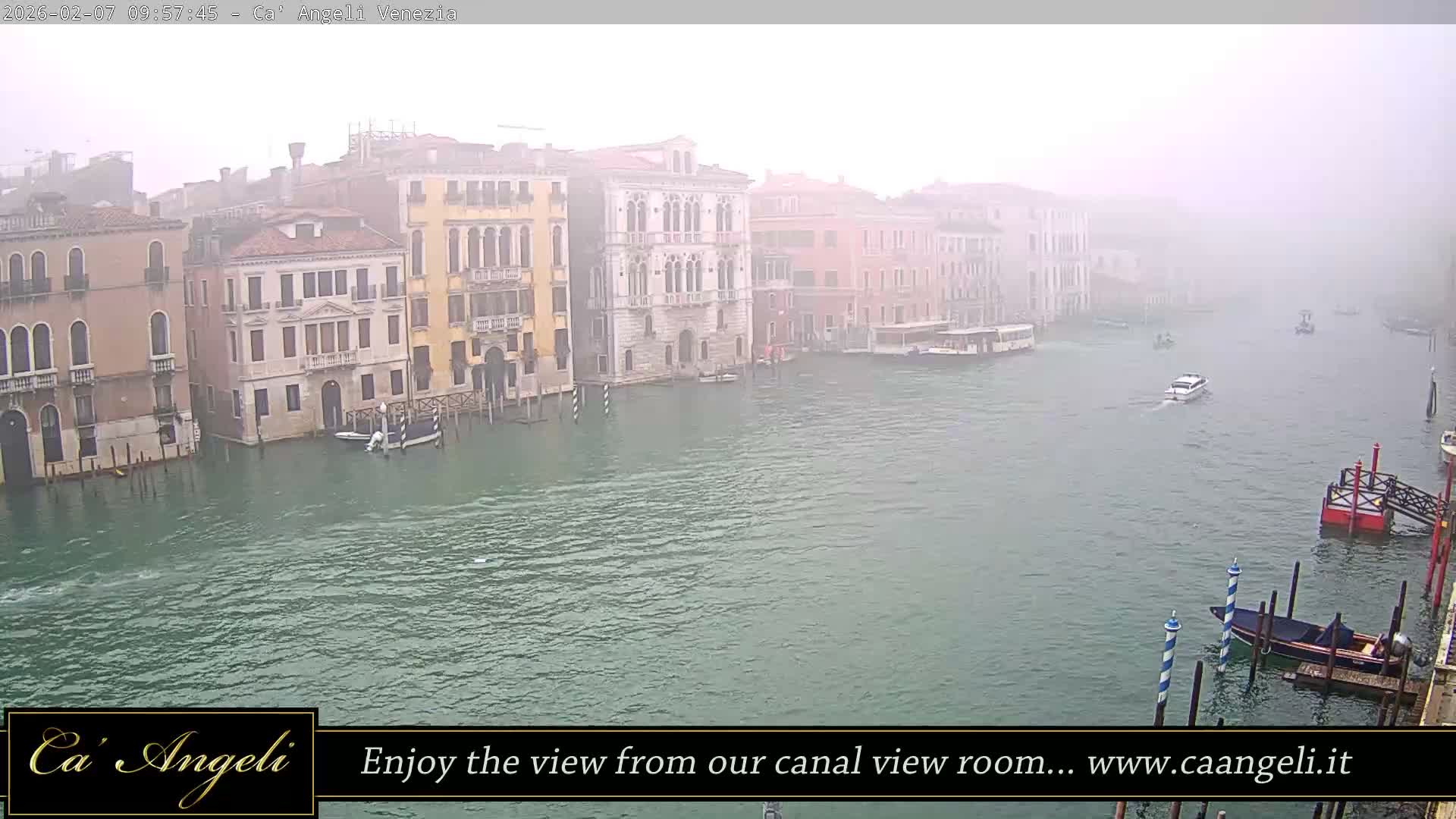 Grand Canal in Venezia Panaromic Live Cam - Venice, Veneto, Italy
