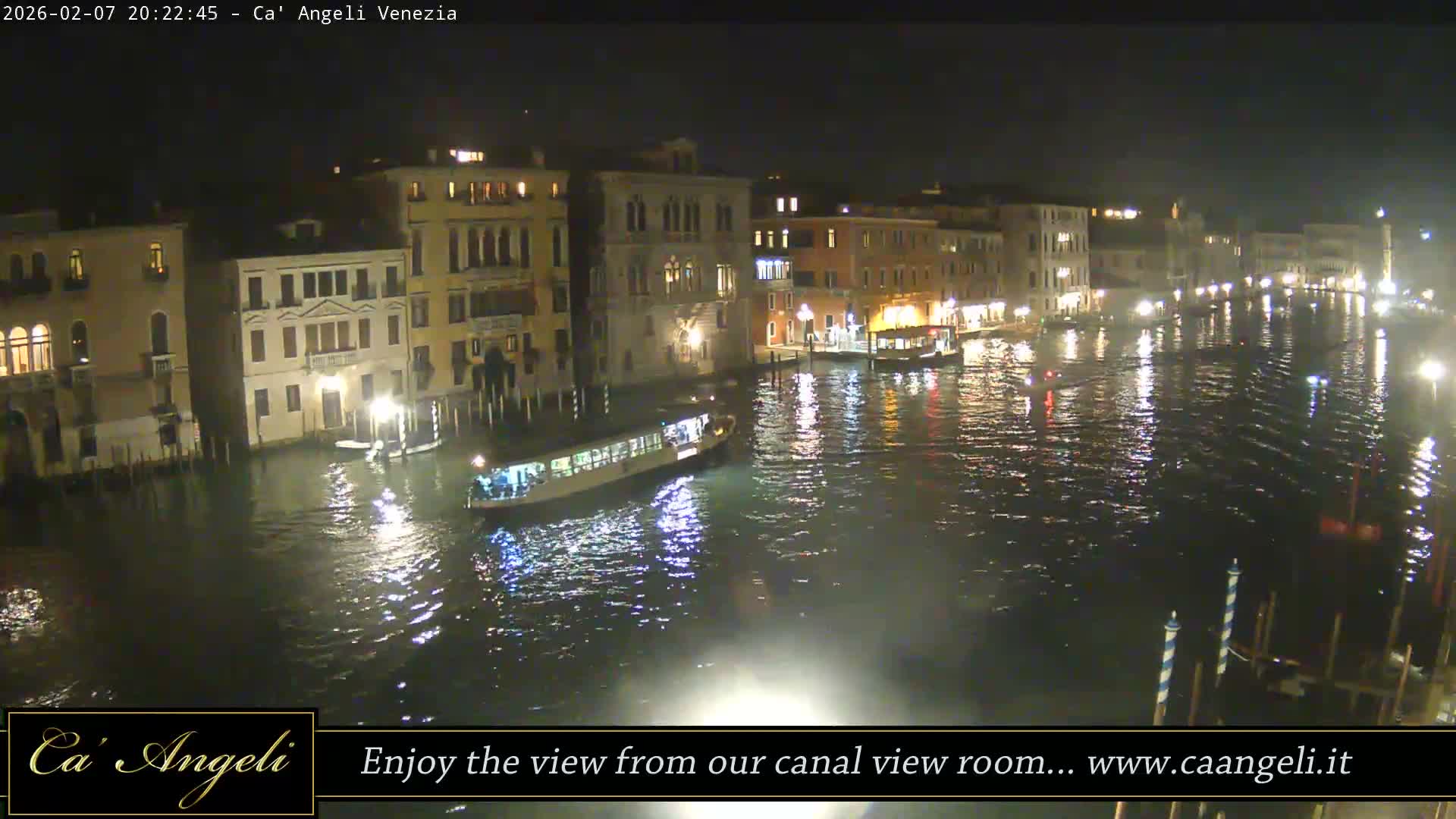 Grand Canal in Venezia Panaromic Live Cam - Venice, Veneto, Italy