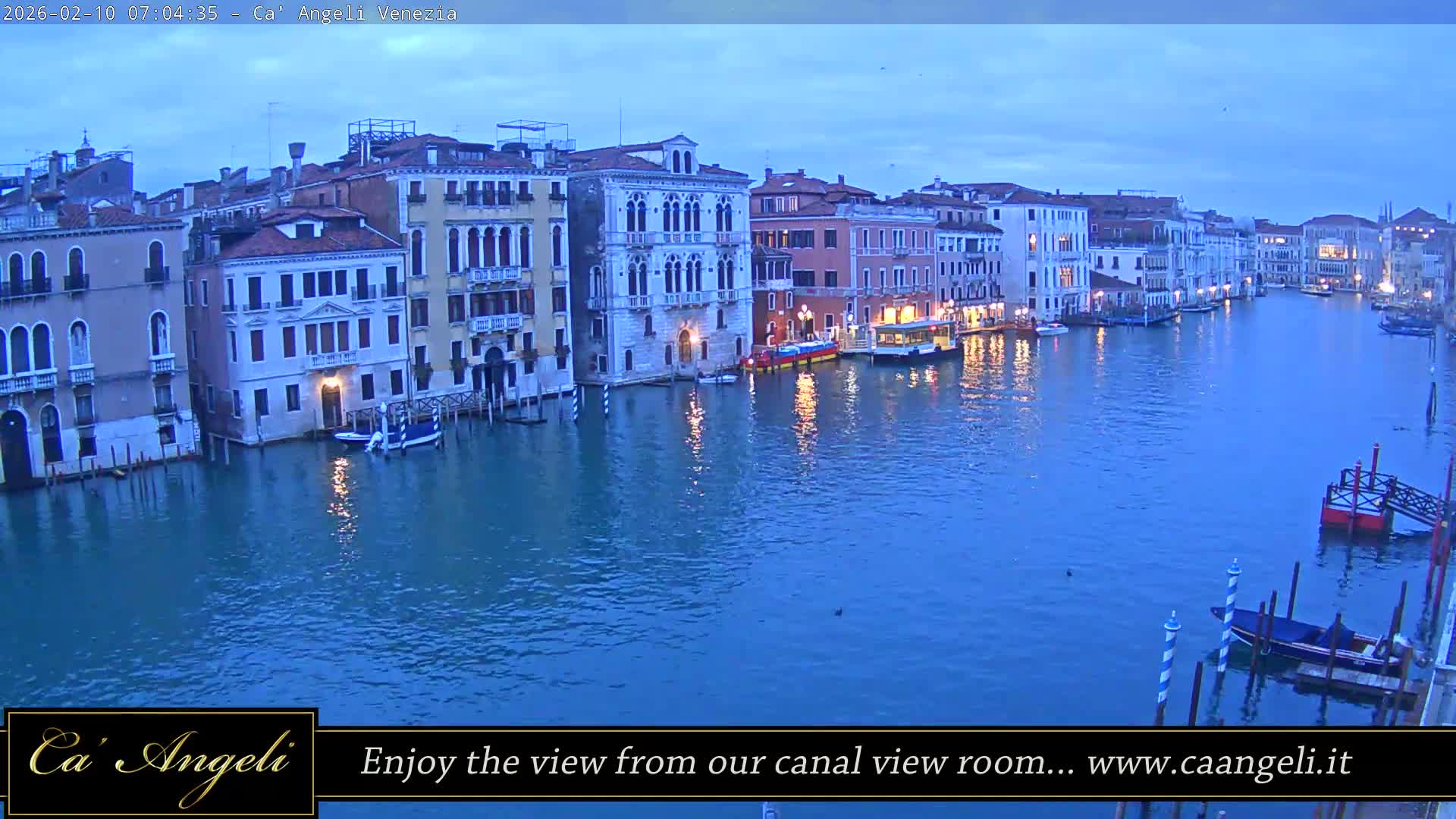 Grand Canal in Venezia Panaromic Live Cam - Venice, Veneto, Italy