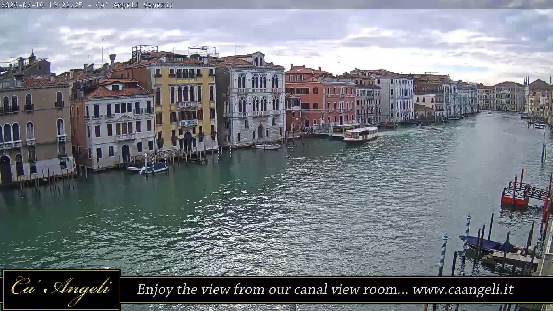 Grand Canal in Venezia Panaromic Live Cam - Venice, Veneto, Italy