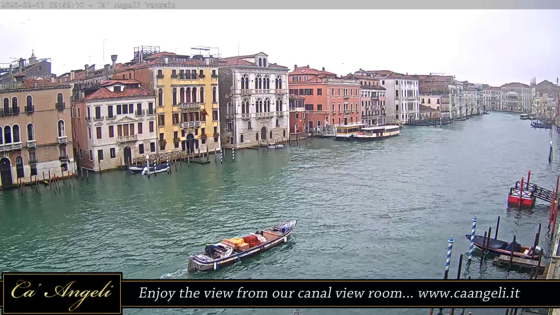 Grand Canal in Venezia Panaromic Live Cam - Venice, Veneto, Italy
