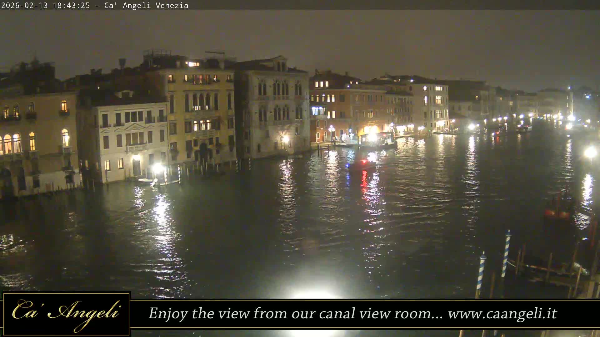 Grand Canal in Venezia Panaromic Live Cam - Venice, Veneto, Italy