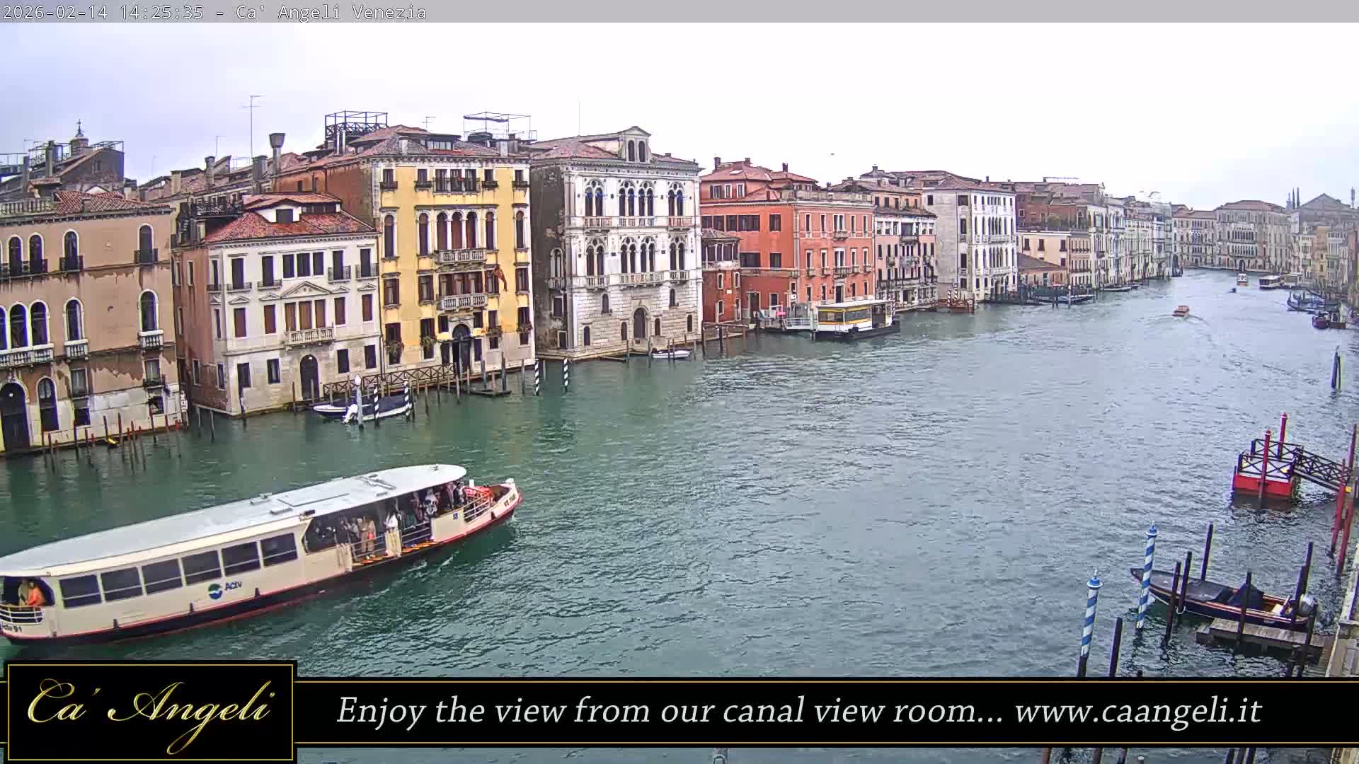 Grand Canal in Venezia Panaromic Live Cam - Venice, Veneto, Italy